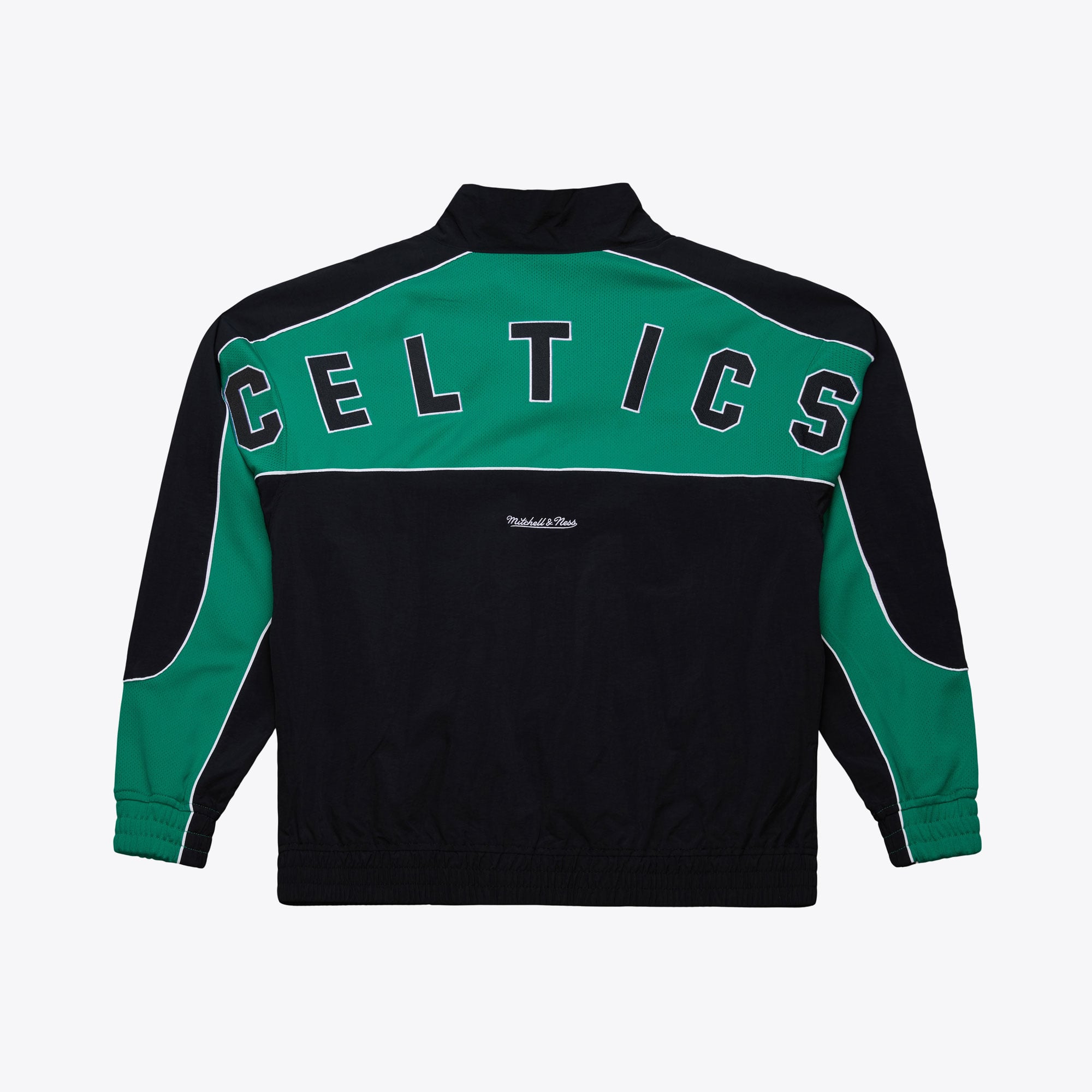 Boston Celtics Mitchell & Ness Mesh Nylon Jacket - Black - Mens, , rebel_hi-res