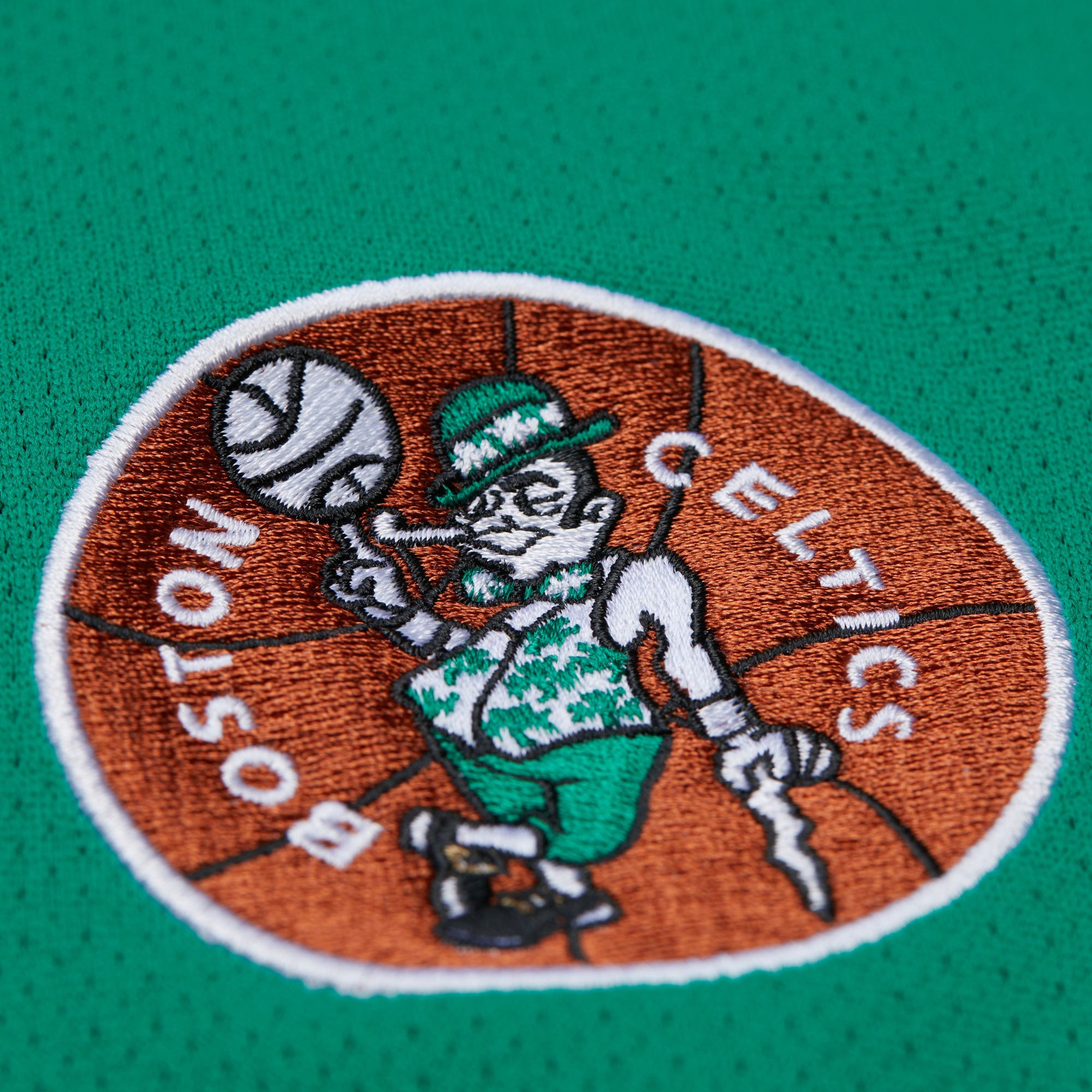Boston Celtics Mitchell & Ness Mesh Nylon Jacket - Black - Mens, , rebel_hi-res