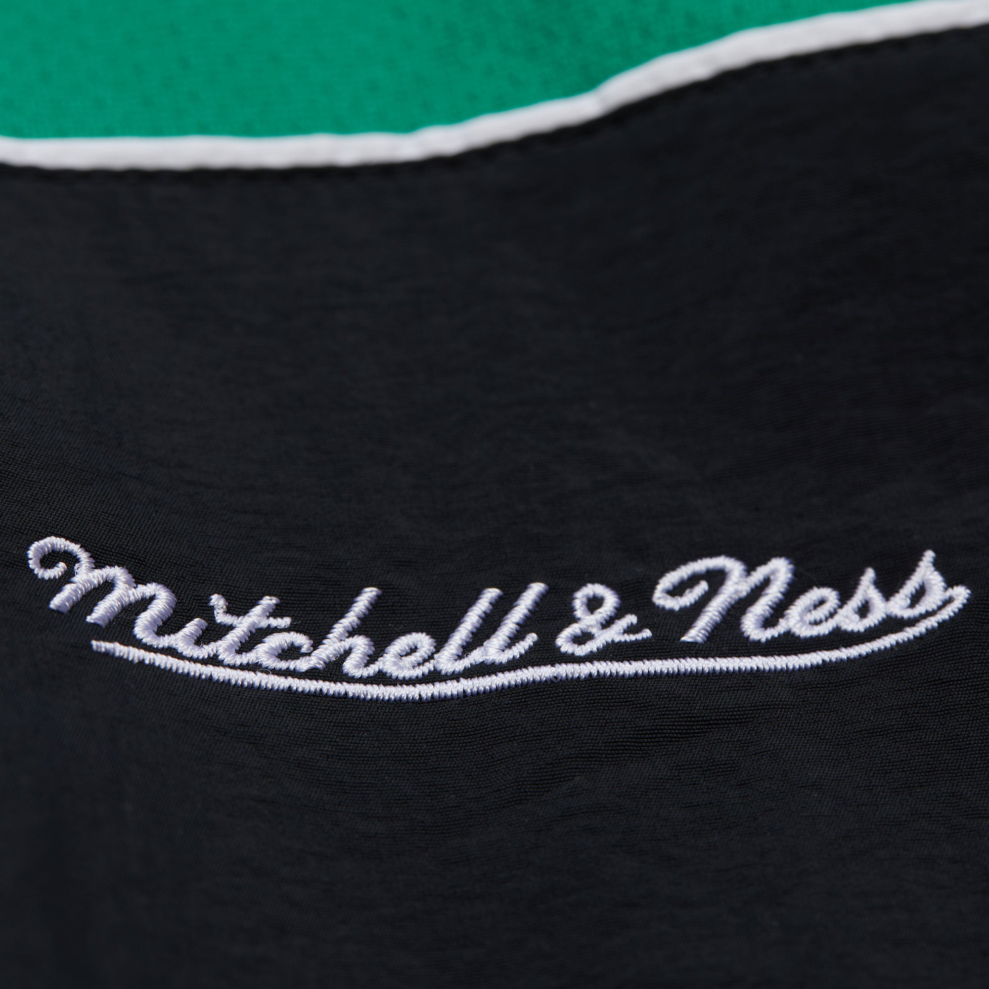 Boston Celtics Mitchell & Ness Mesh Nylon Jacket - Black - Mens, , rebel_hi-res