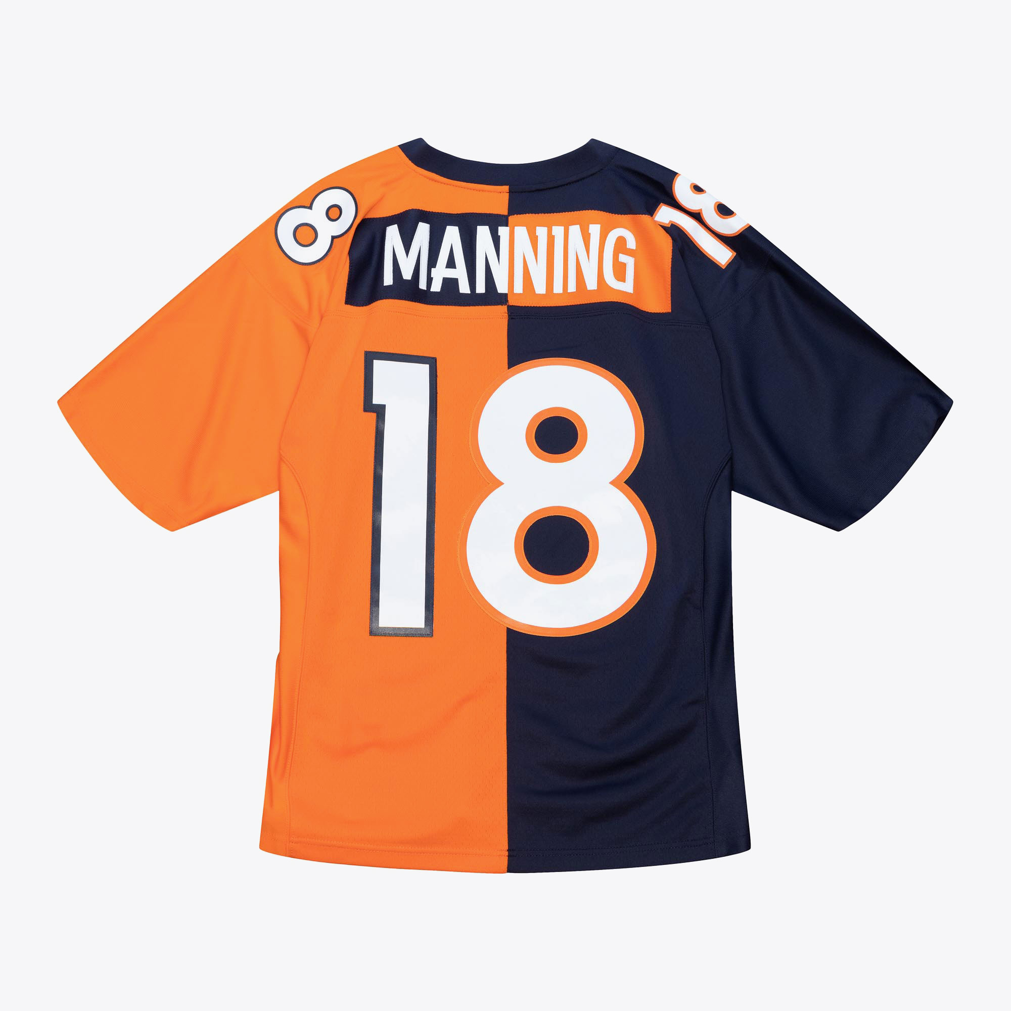 Denver Broncos Mitchell & Ness Peyton Manning 2015 Split Legacy Authentic Jersey - Navy/Orange, , rebel_hi-res
