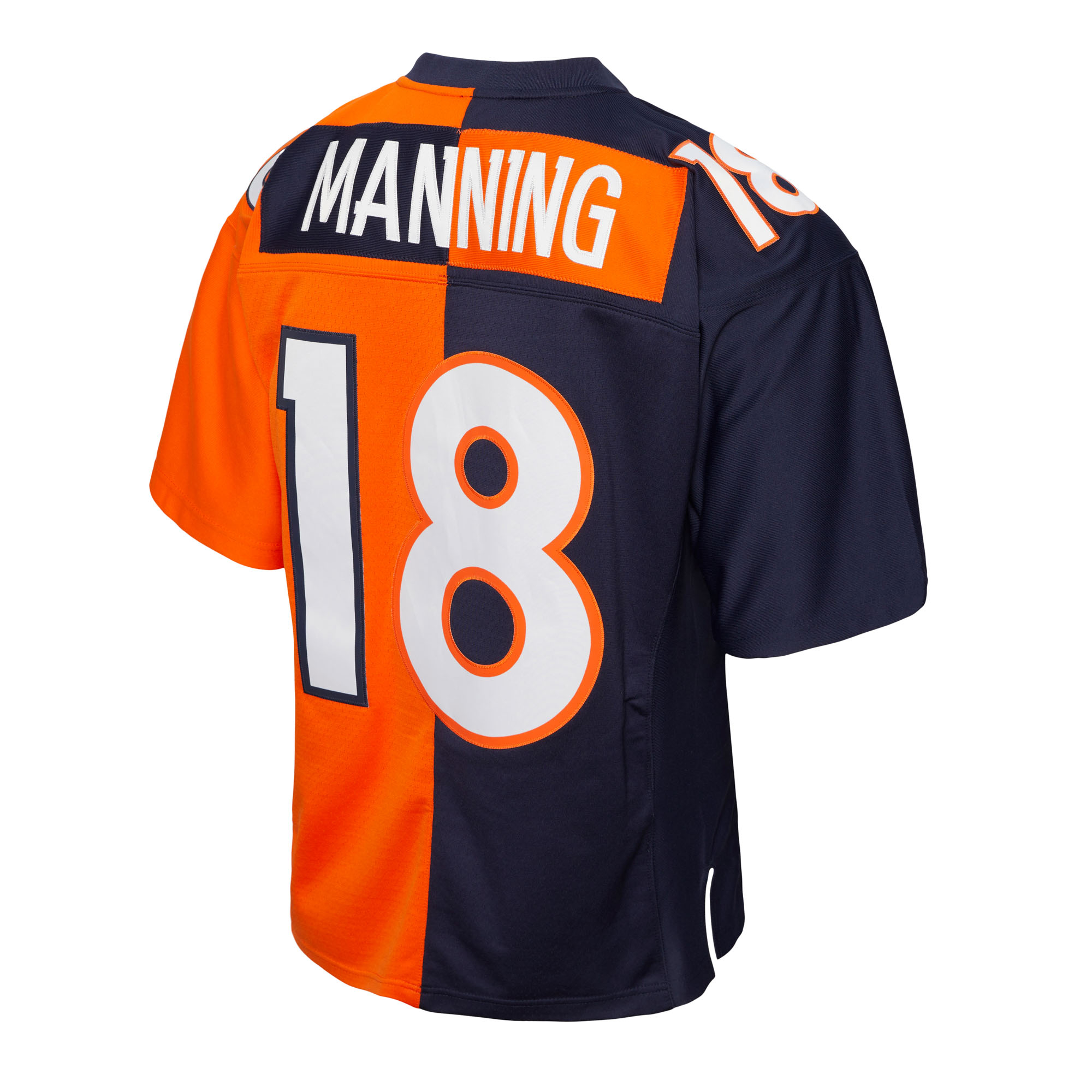 Denver Broncos Mitchell & Ness Peyton Manning 2015 Split Legacy Authentic Jersey - Navy/Orange, , rebel_hi-res
