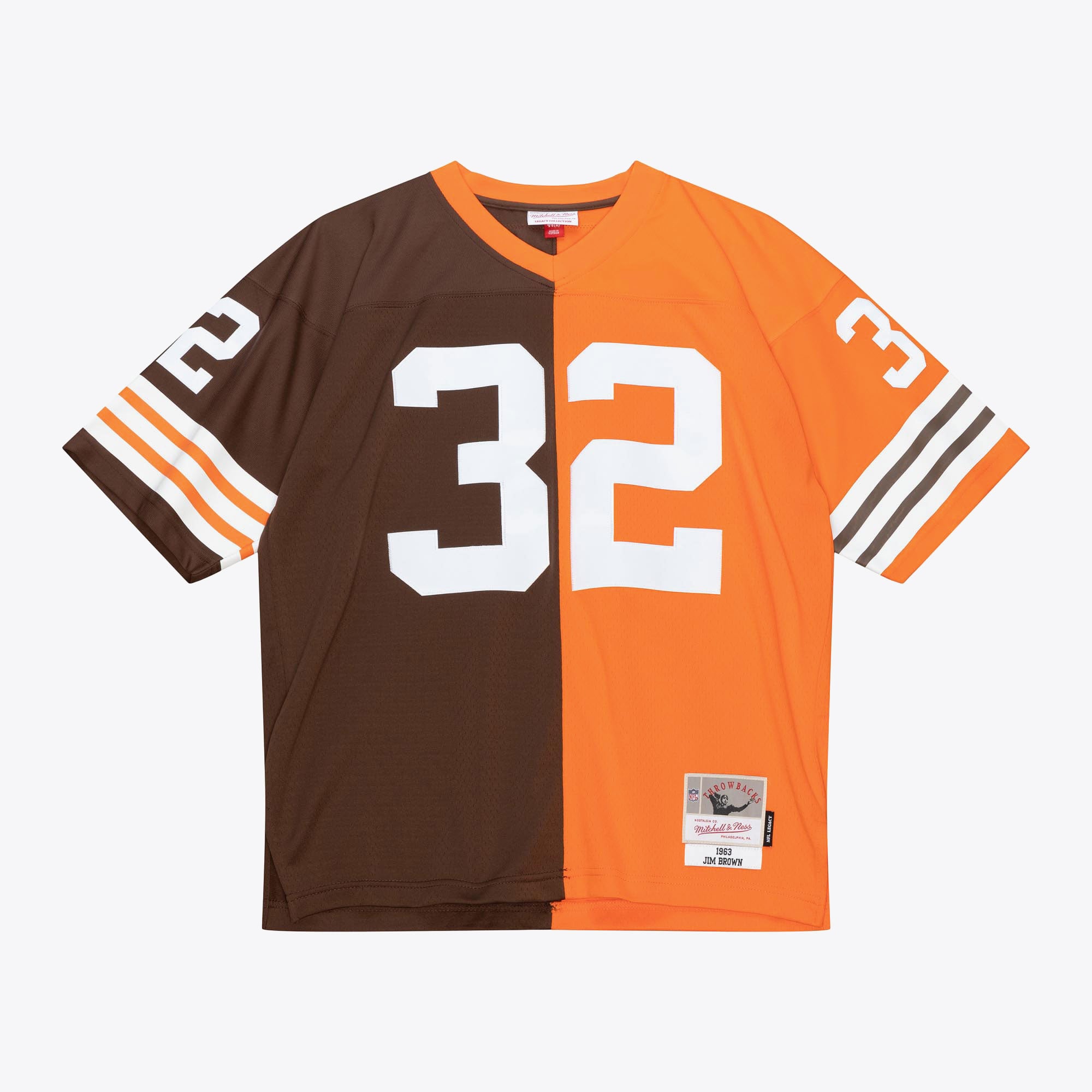 Cleveland Browns Mitchell & Ness Jim Brown 1963 Split Legacy Authentic Jersey, , rebel_hi-res