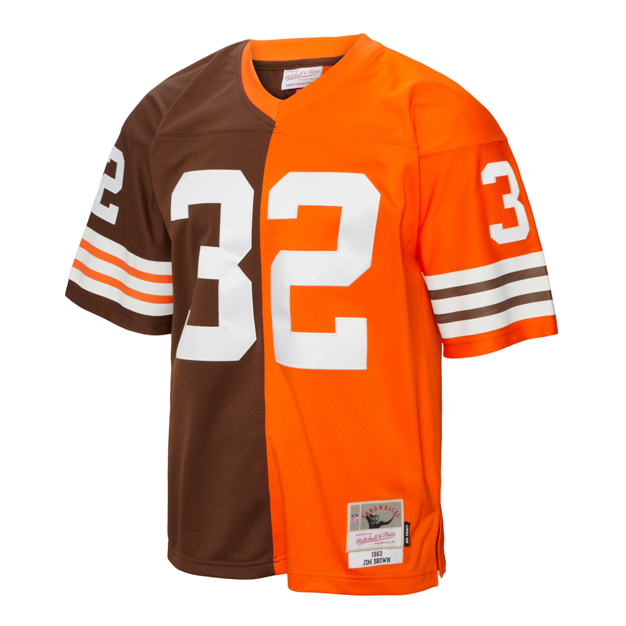 Cleveland Browns Mitchell & Ness Jim Brown 1963 Split Legacy Authentic Jersey, , rebel_hi-res