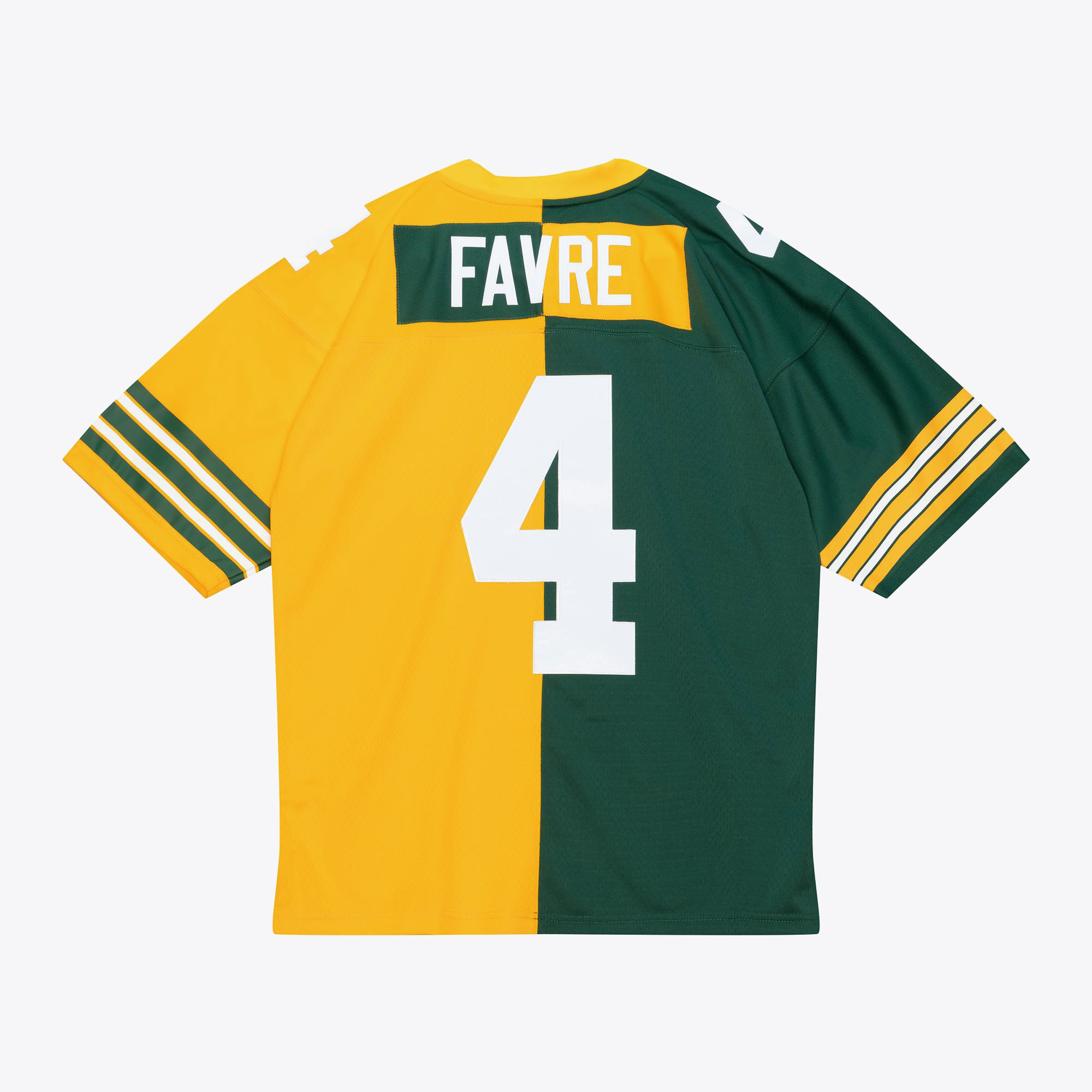 Green Bay Packers Mitchell & Ness Brett Favre 1996 Split Legacy Authentic Jersey - Green/Gold, , rebel_hi-res