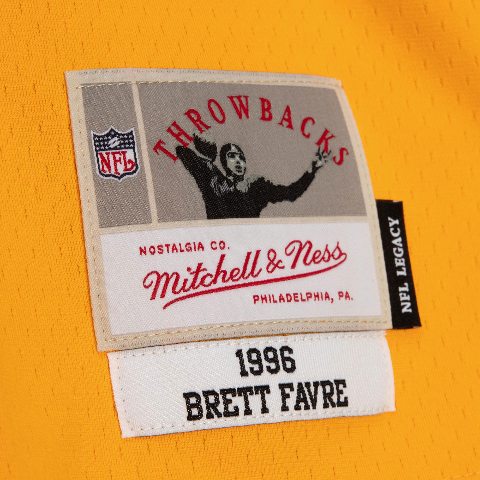 Green Bay Packers Mitchell & Ness Brett Favre 1996 Split Legacy Authentic Jersey - Green/Gold, , rebel_hi-res