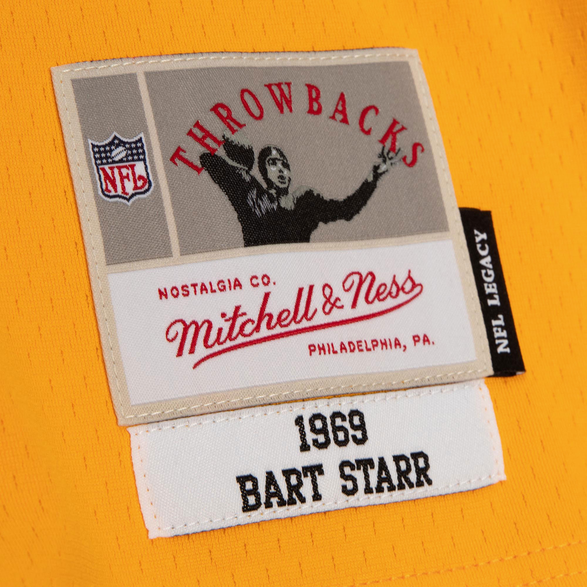 Green Bay Packers Mitchell & Ness Bart Starr 1969 Split Legacy Authentic Jersey - Green/Gold, , rebel_hi-res