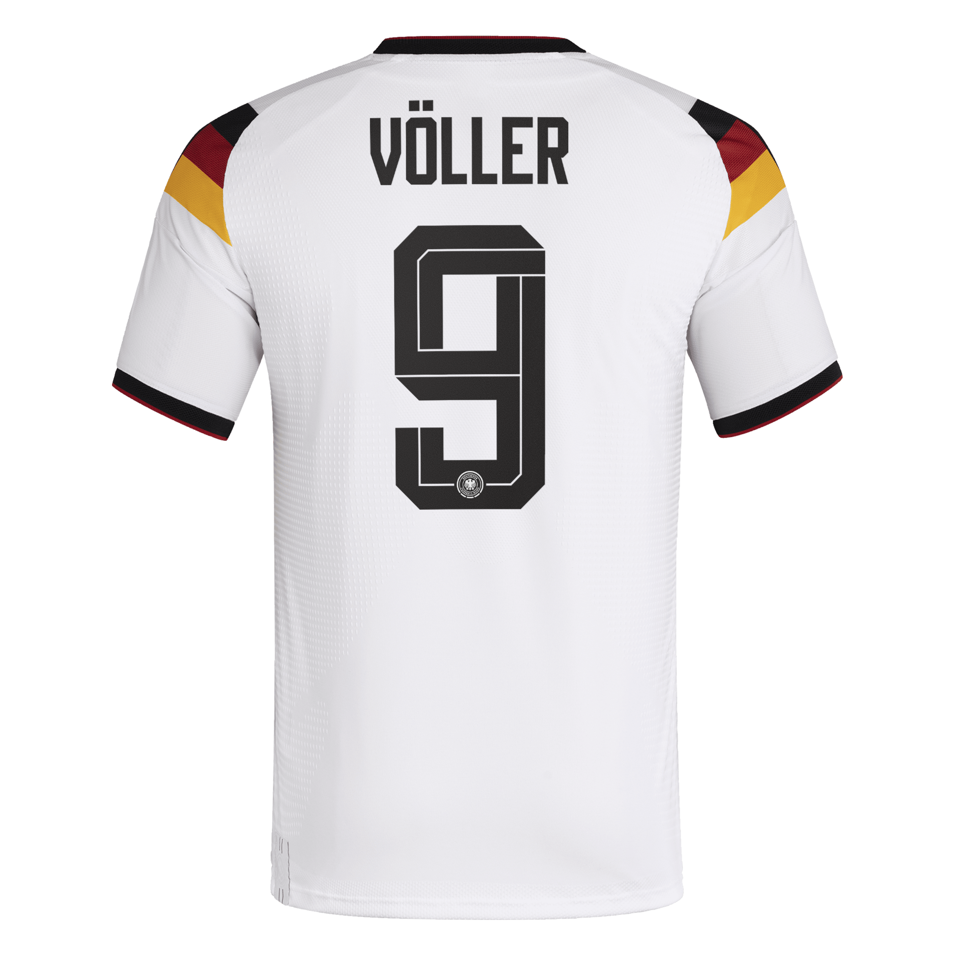 Germany National Team adidas Home Authentic Shirt 2026 with V&ouml;ller 9 printing, , rebel_hi-res