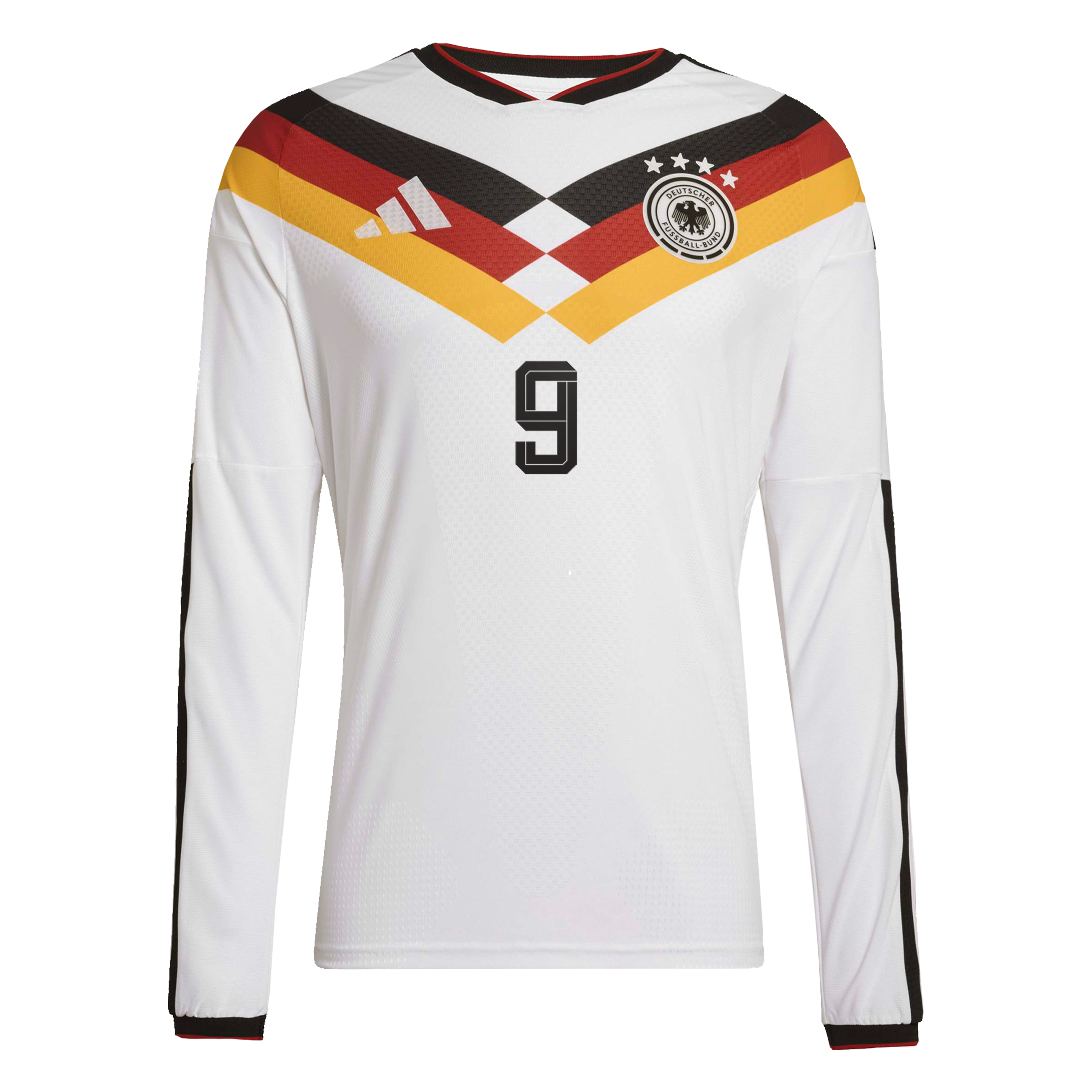 Germany National Team adidas Home Authentic Shirt 2026 - Long Sleeve with V&ouml;ller 9 printing, , rebel_hi-res