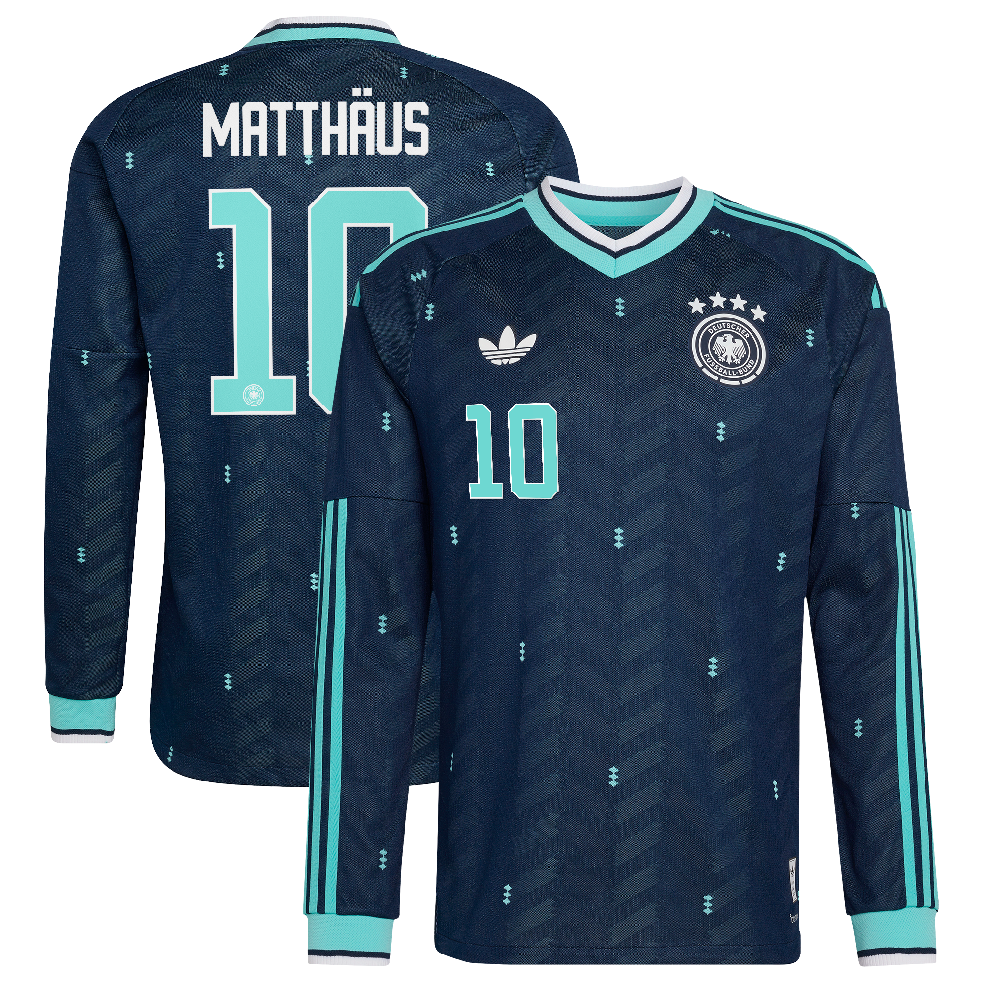 Germany National Team adidas Away Authentic Shirt 2026 - Long Sleeve with Matthäus 10 printing