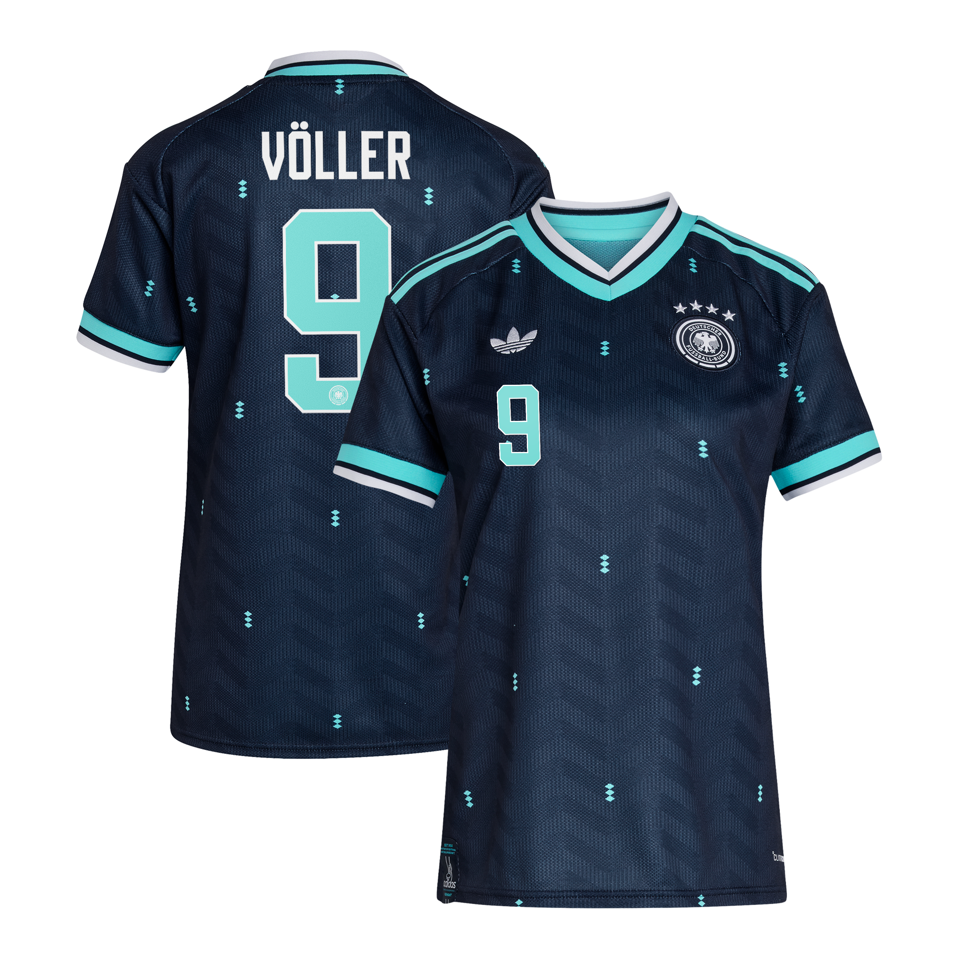 Germany National Team adidas Away Shirt 2026 - Womens with V&ouml;ller 9 printing, , rebel_hi-res