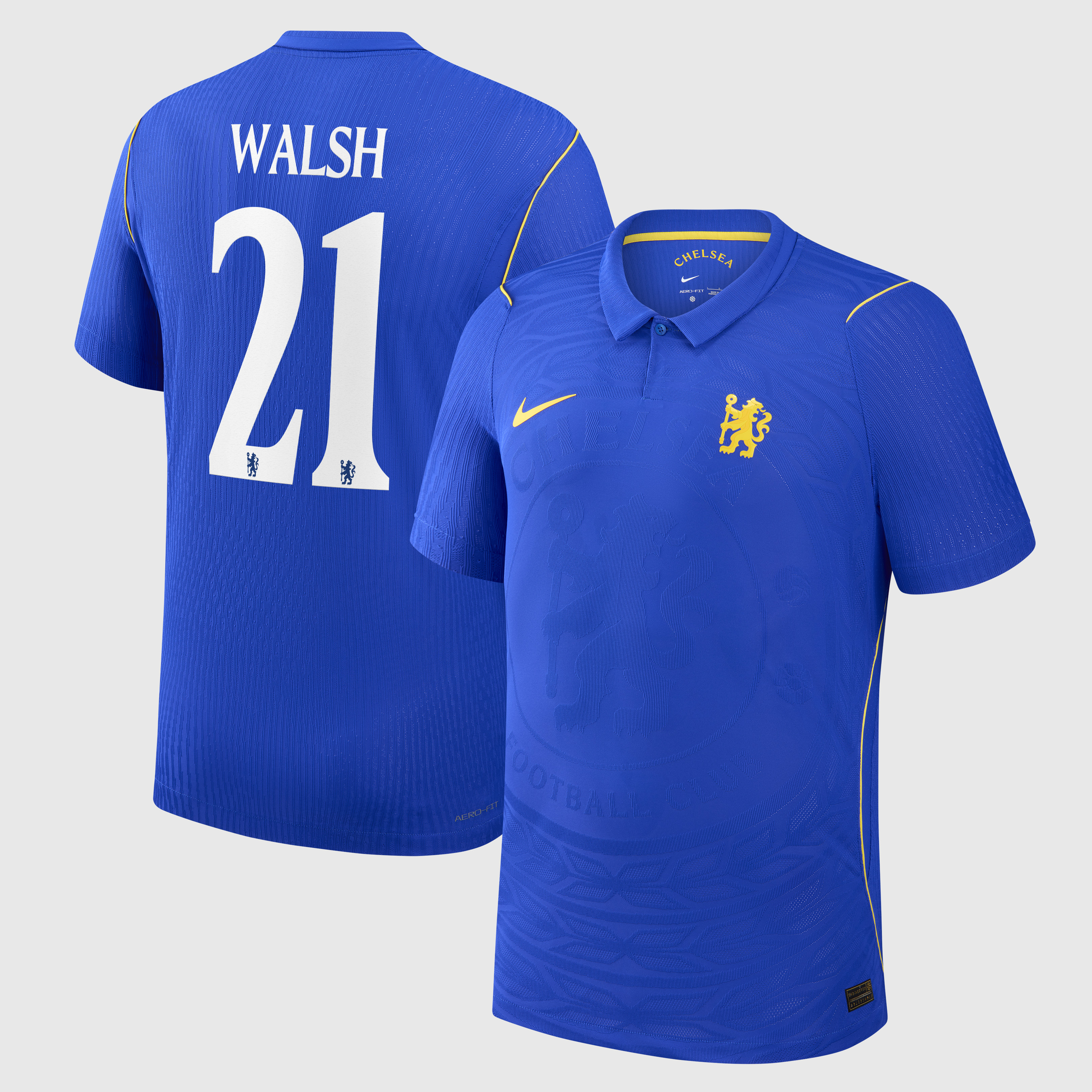 Chelsea Cup Nike Home Aero-FIT Match Shirt 2026-27 with Walsh 21 printing, , rebel_hi-res