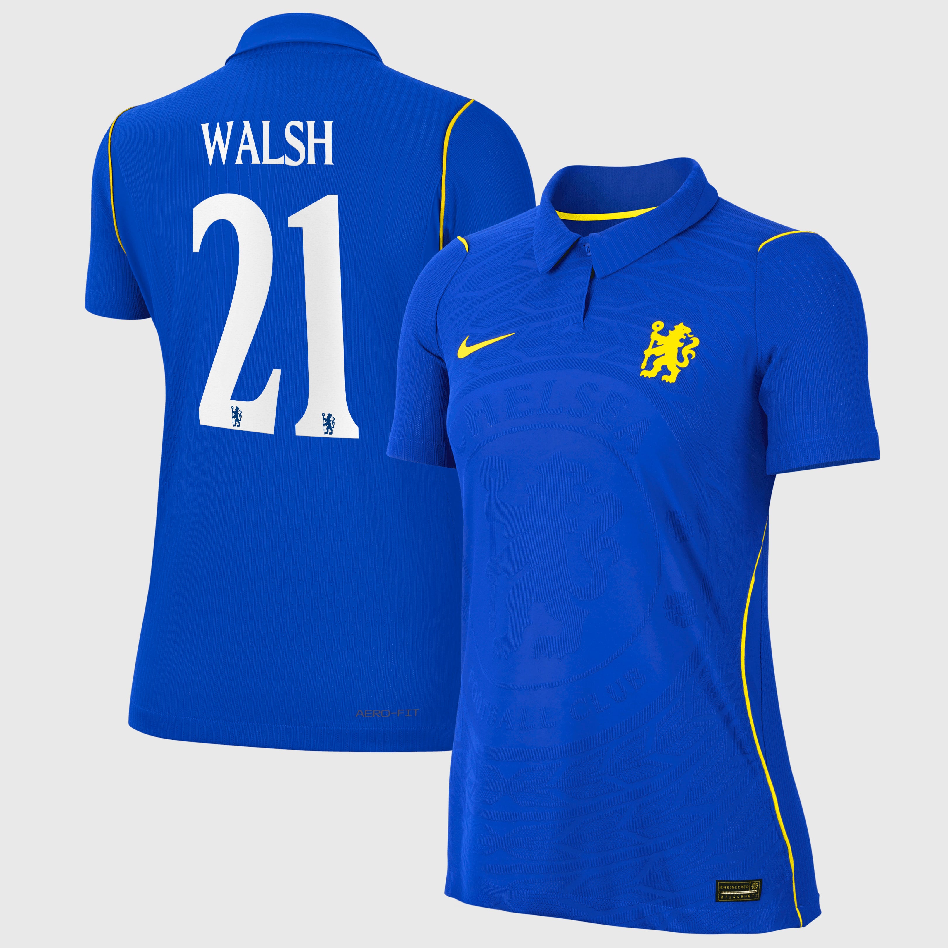 Chelsea Cup Nike Home Aero-FIT Match Shirt 2026-27 - Womens with Walsh 21 printing, , rebel_hi-res