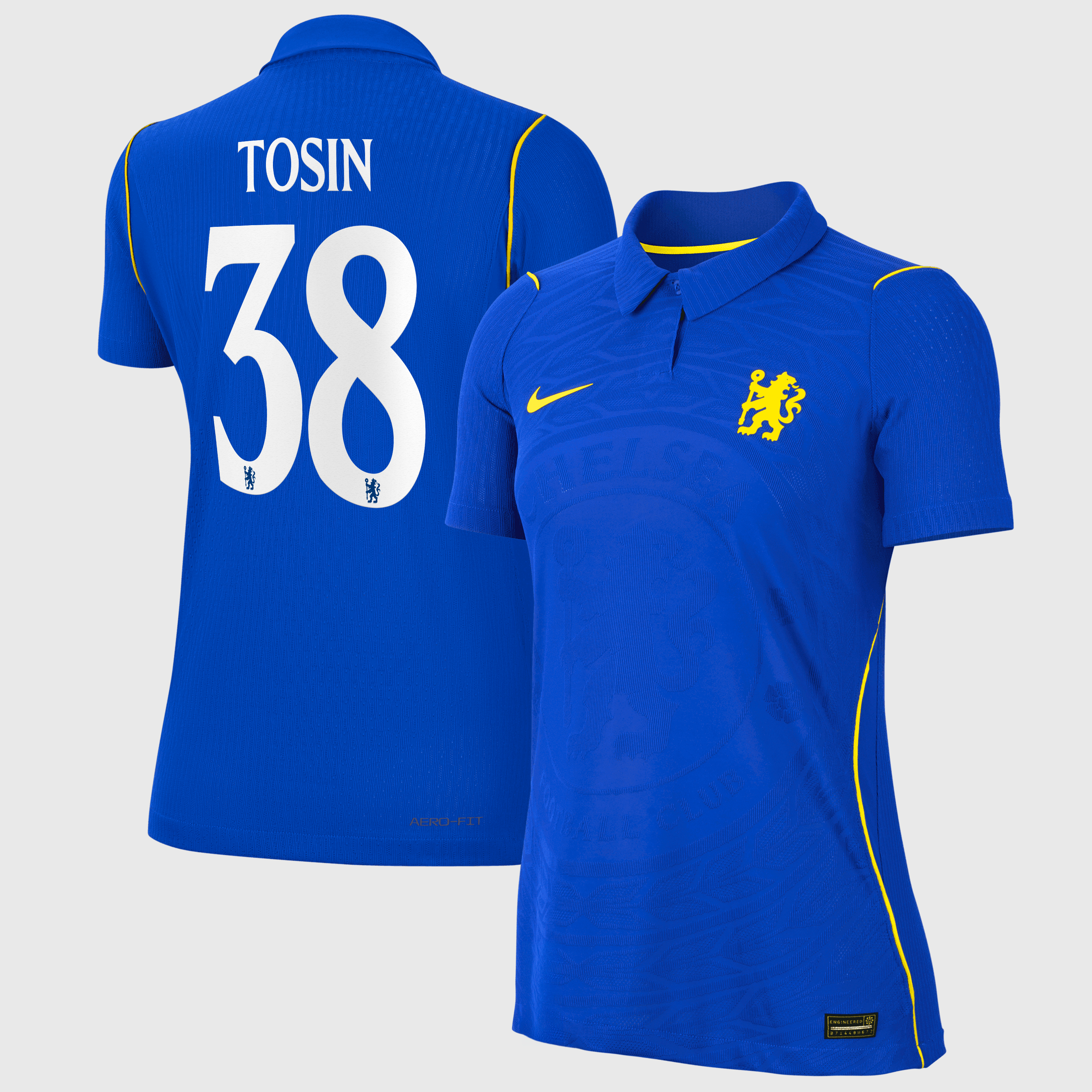 Chelsea Cup Nike Home Aero-FIT Match Shirt 2026-27 - Womens with Tosin 38 printing, , rebel_hi-res