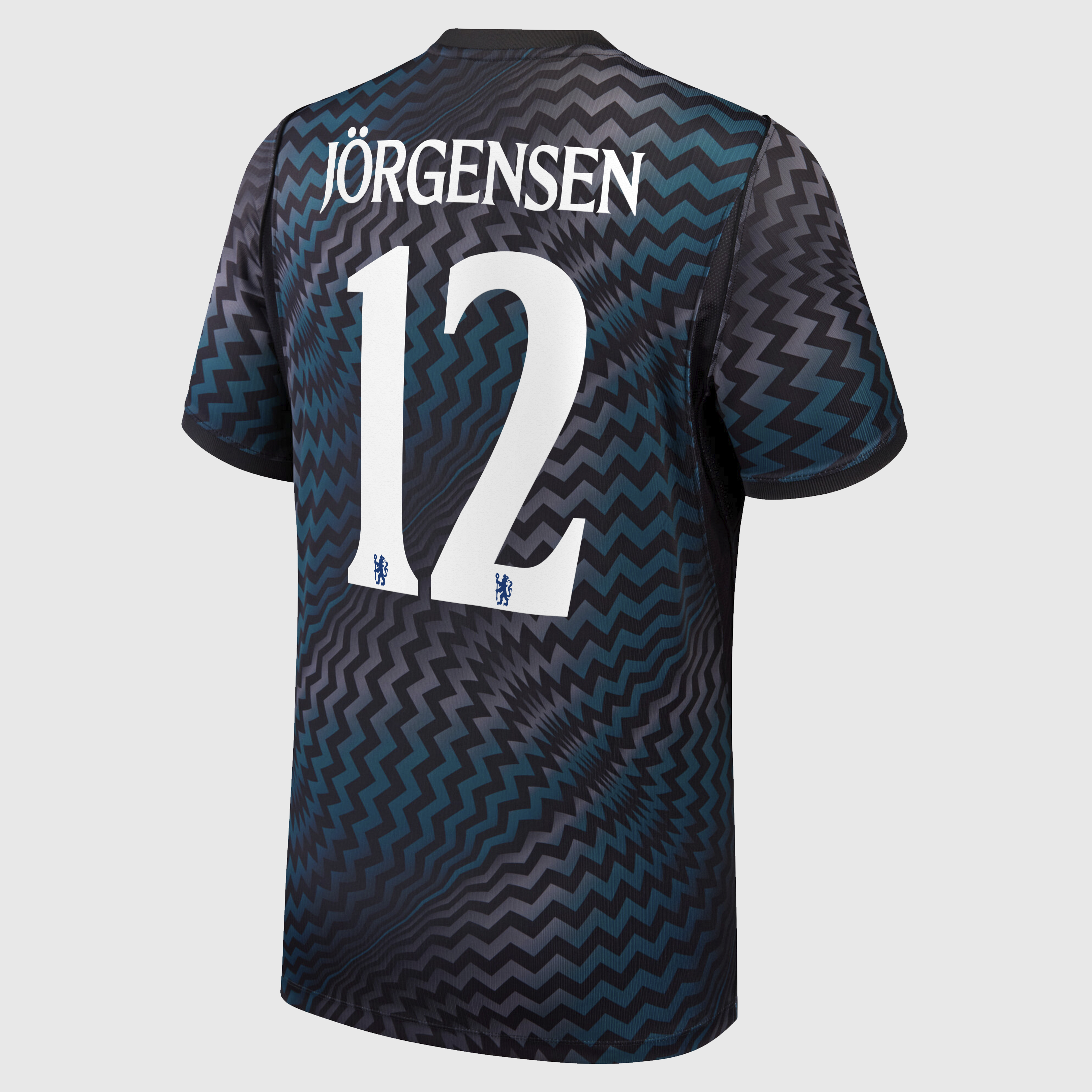 Chelsea Cup Nike Home Goalkeeper Stadium Shirt 2026-27 with J&ouml;rgensen 12 printing, , rebel_hi-res
