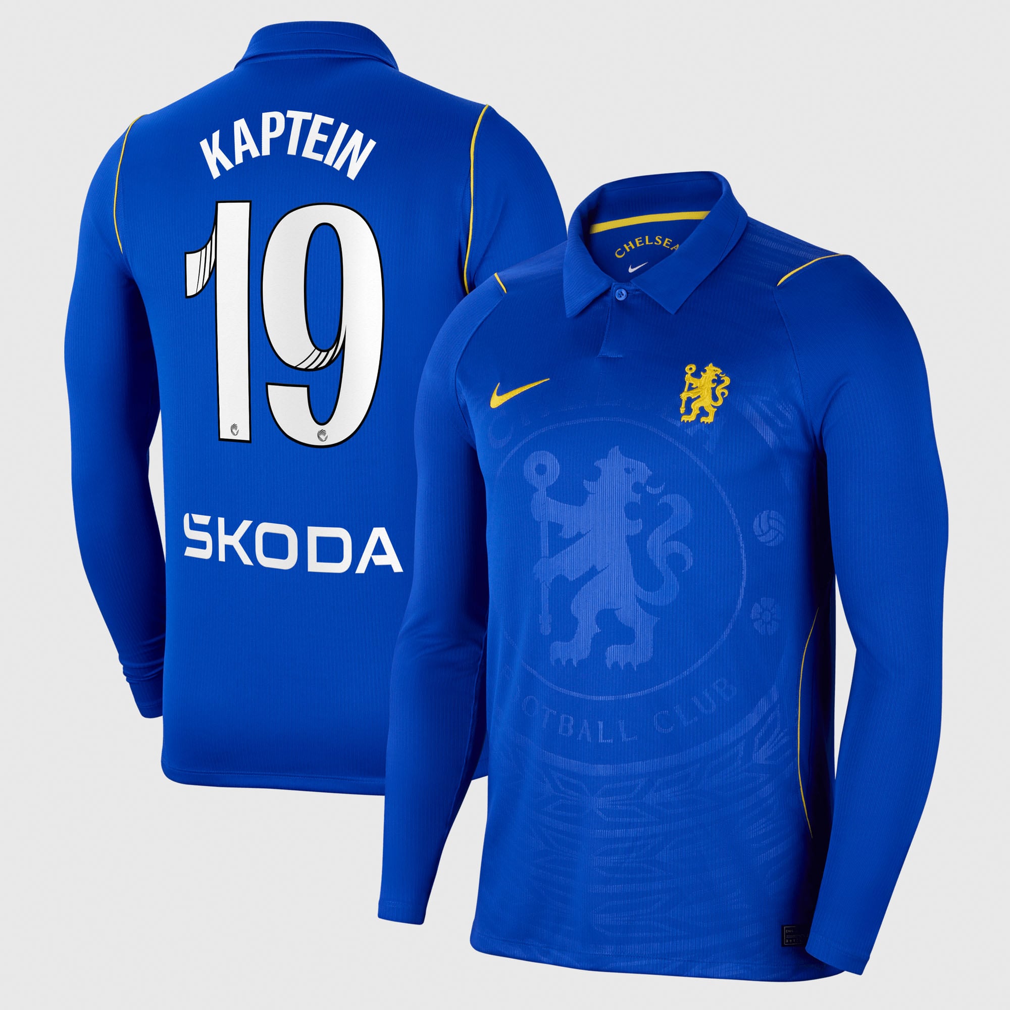 Chelsea WSL Nike Home Stadium Shirt 2026-27 - Long Sleeve with Kaptein 19 printing, , rebel_hi-res
