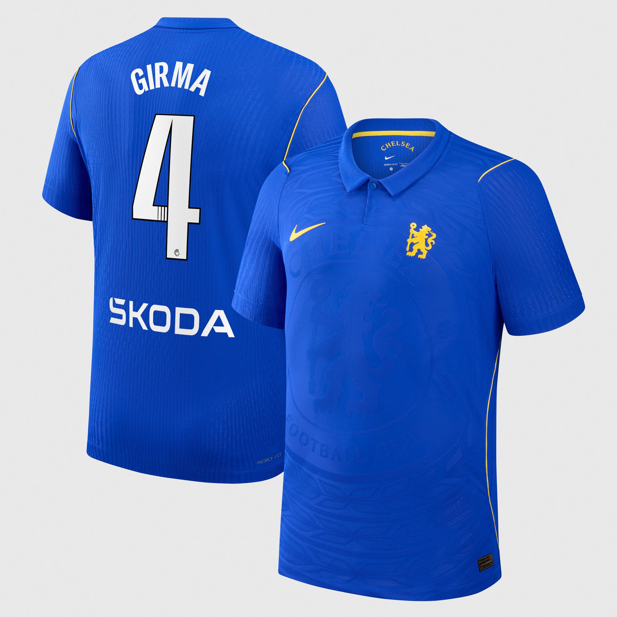 Chelsea WSL Nike Home Aero-FIT Match Shirt 2026-27 with Girma 4 printing, , rebel_hi-res