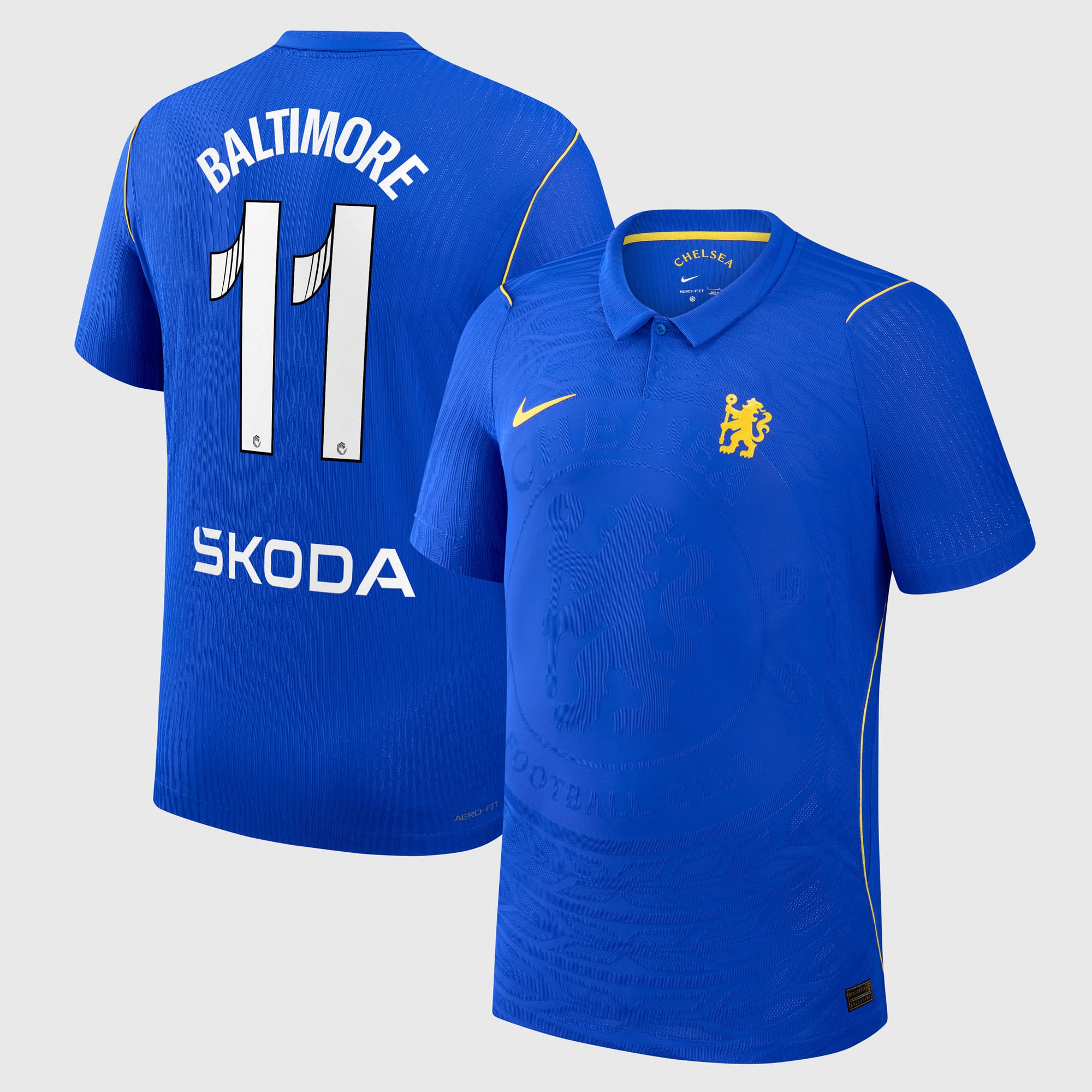 Chelsea WSL Nike Home Aero-FIT Match Shirt 2026-27 with Baltimore 11 printing, , rebel_hi-res