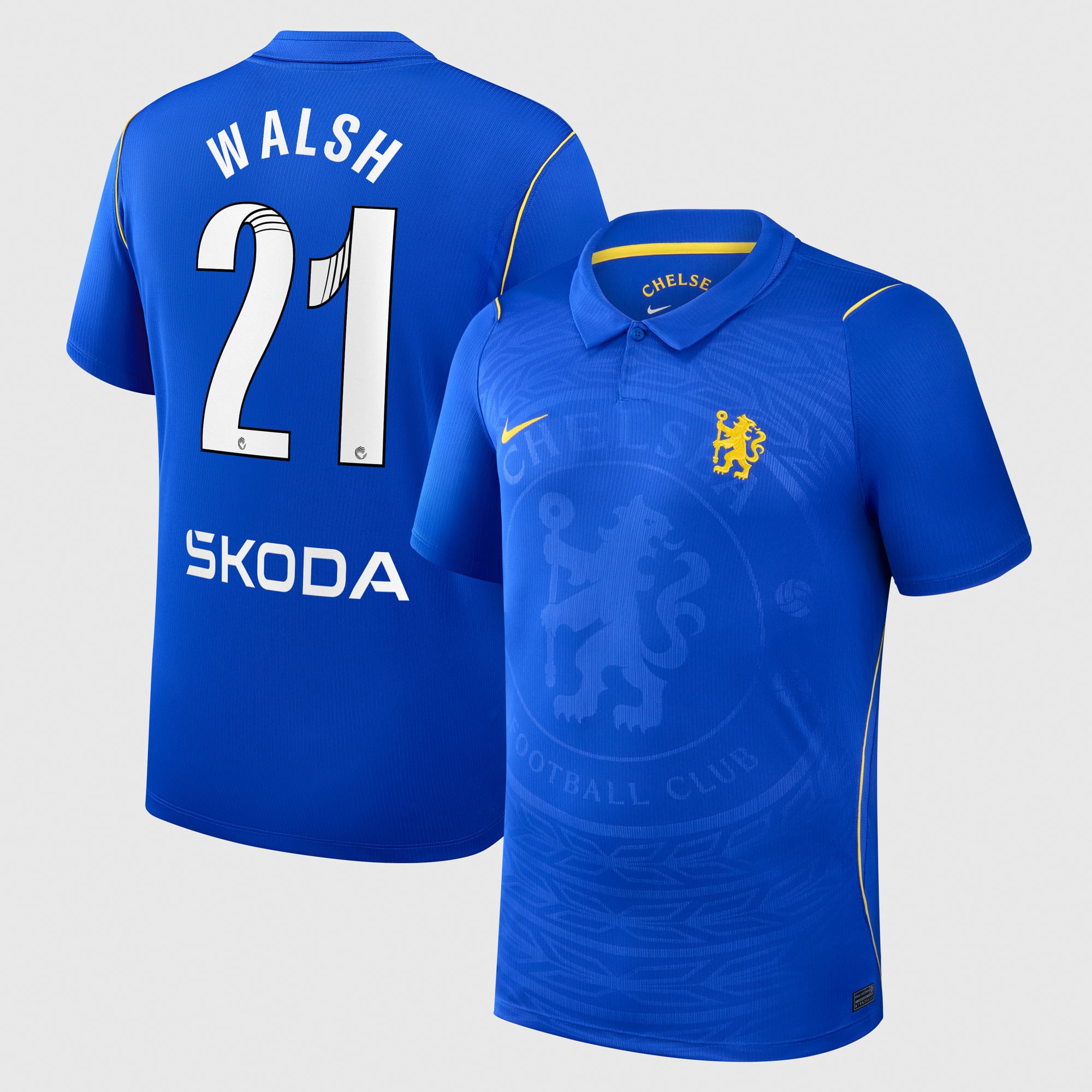 Chelsea WSL Nike Home Stadium Shirt 2026-27 with Walsh 21 printing, , rebel_hi-res