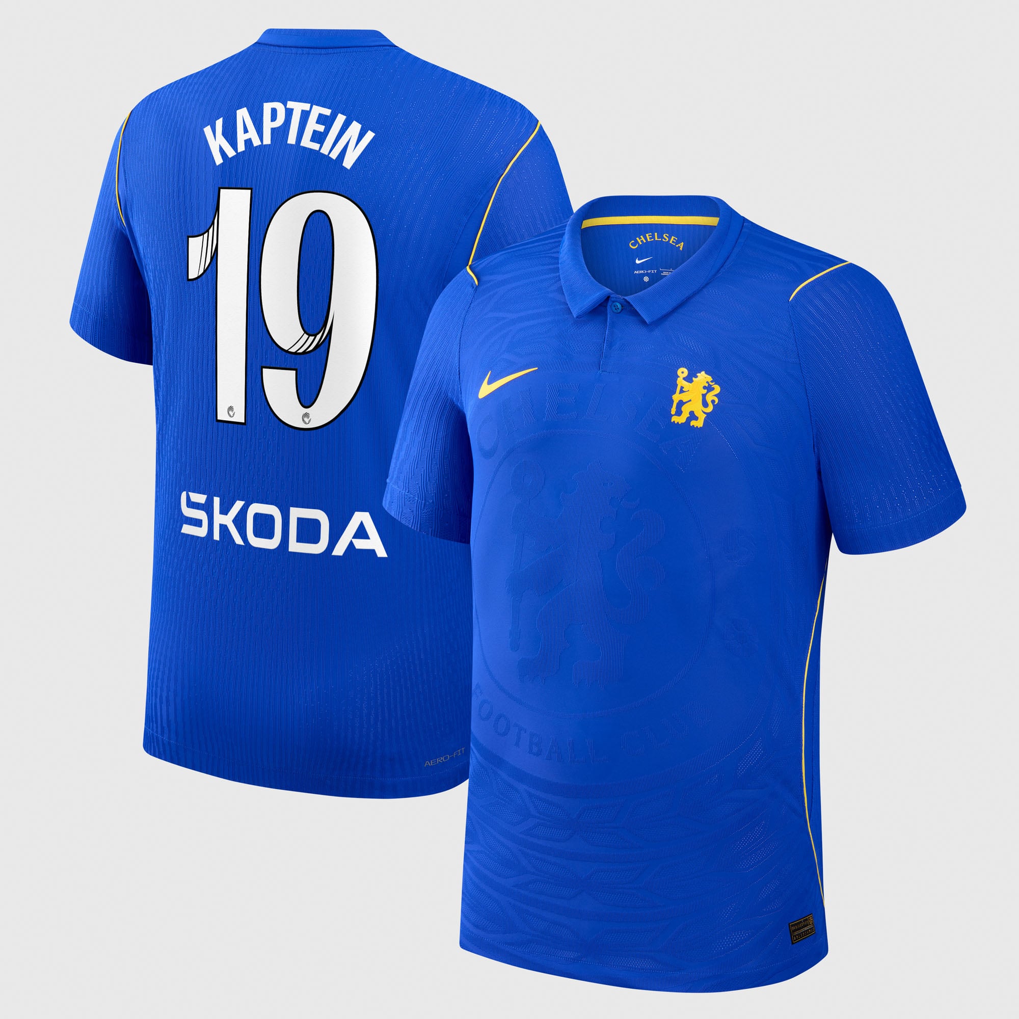Chelsea WSL Nike Home Aero-FIT Match Shirt 2026-27 with Kaptein 19 printing, , rebel_hi-res