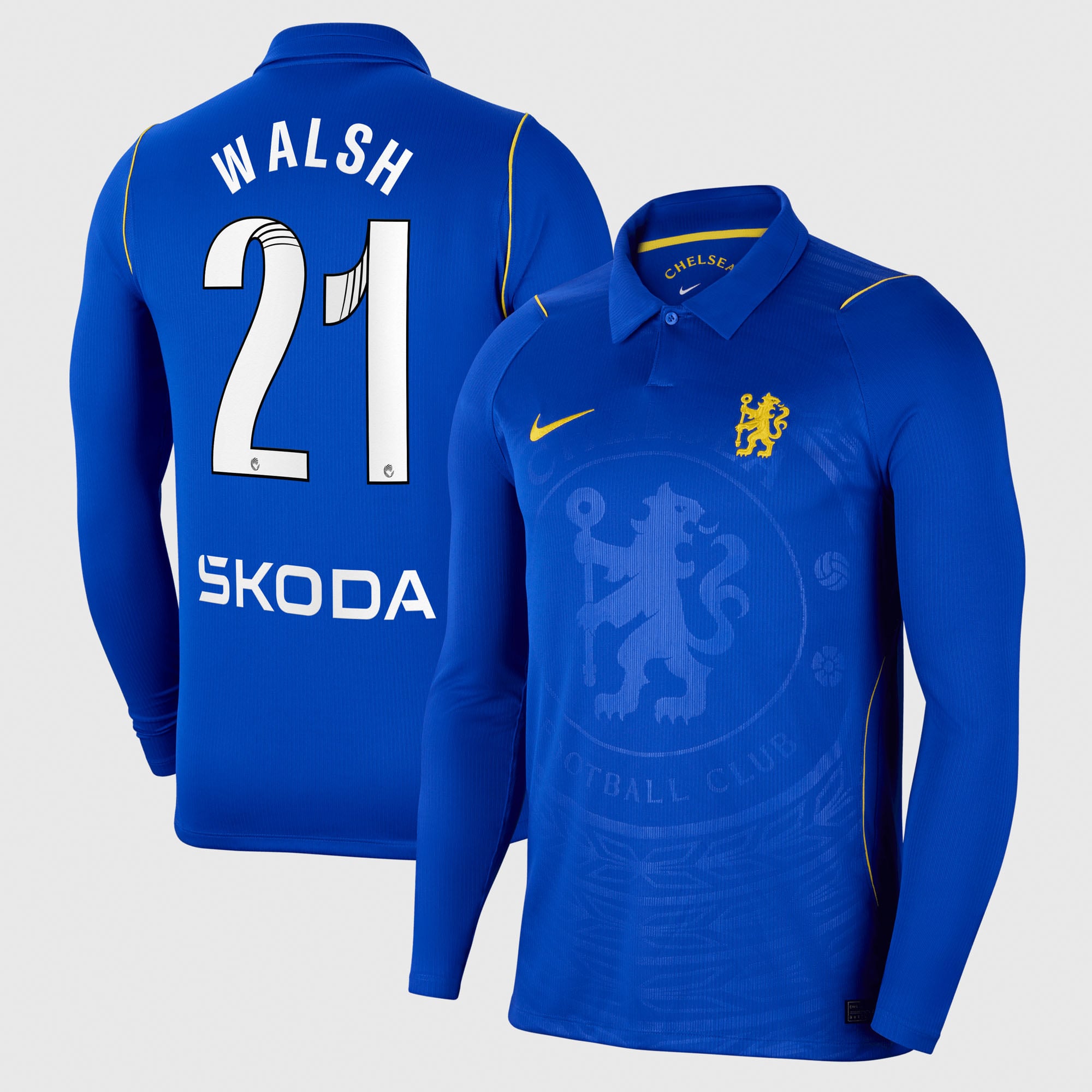 Chelsea WSL Nike Home Stadium Shirt 2026-27 - Long Sleeve with Walsh 30 printing, , rebel_hi-res