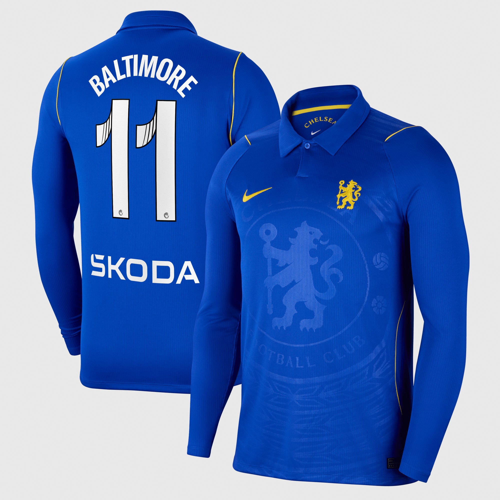 Chelsea WSL Nike Home Stadium Shirt 2026-27 - Long Sleeve with Baltimore 11 printing, , rebel_hi-res