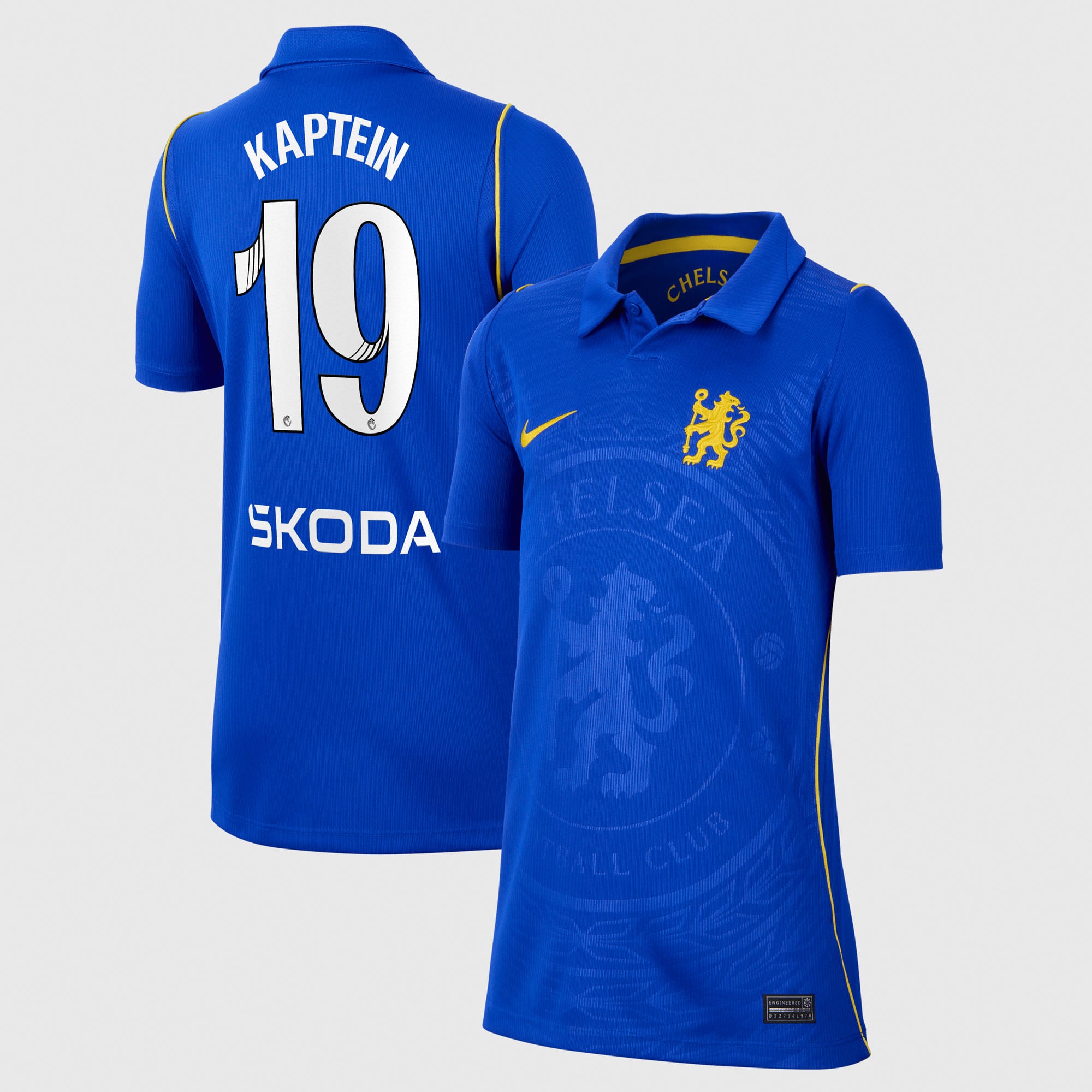 Chelsea WSL Nike Home Stadium Shirt 2026-27 - Kids with Kaptein 19 printing, , rebel_hi-res