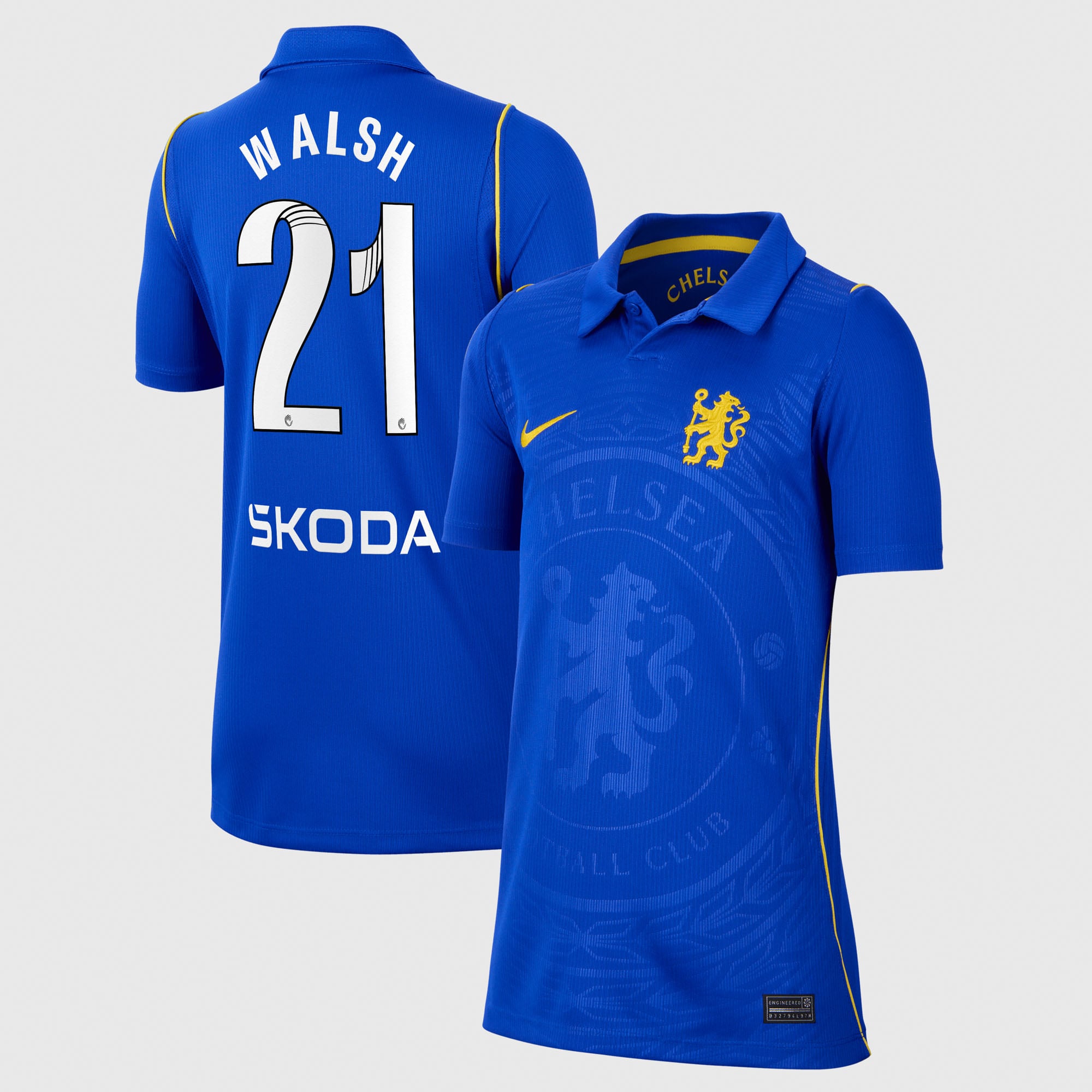 Chelsea WSL Nike Home Stadium Shirt 2026-27 - Kids with Walsh 21 printing, , rebel_hi-res