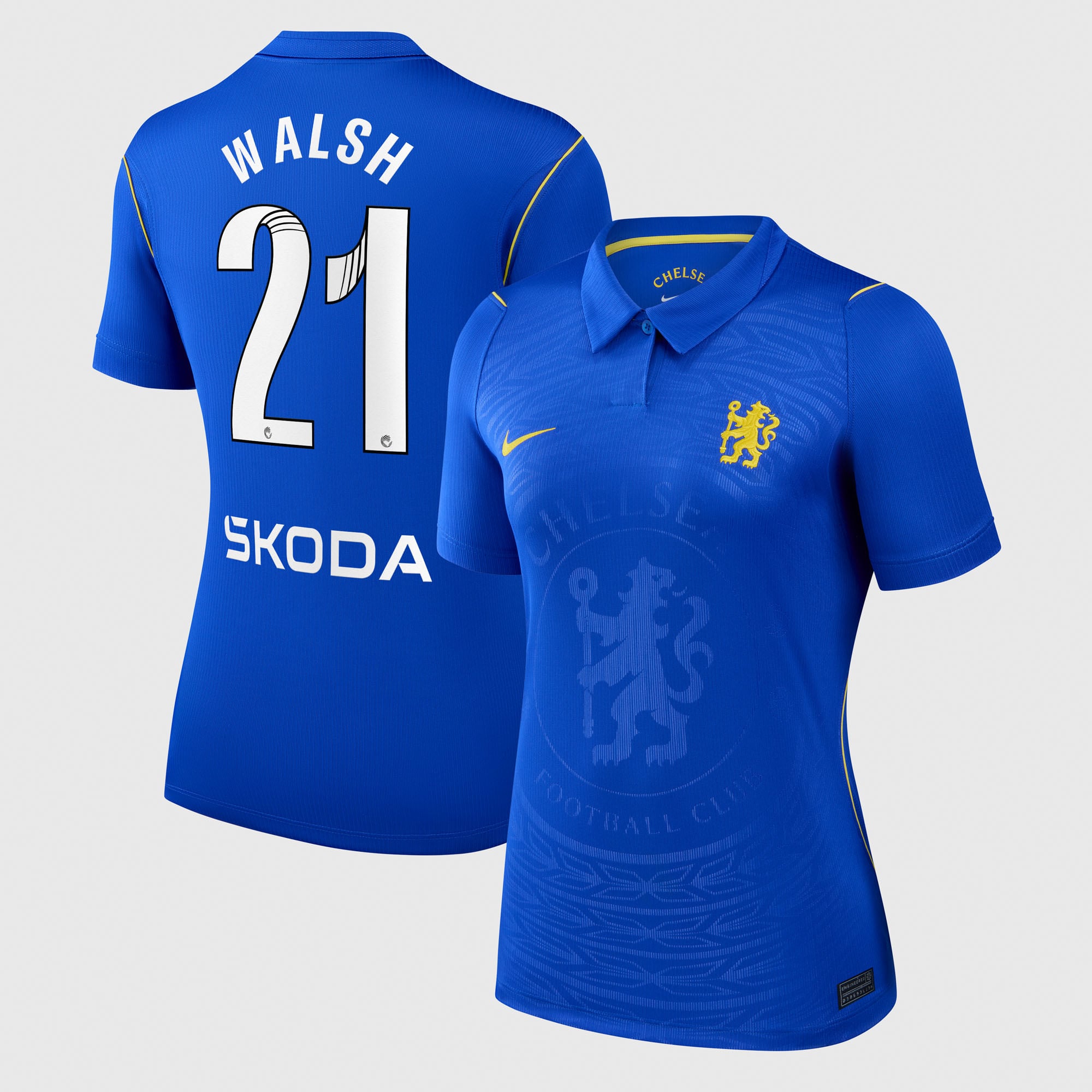 Chelsea WSL Nike Home Stadium Shirt 2026-27 - Womens with Walsh 21 printing, , rebel_hi-res