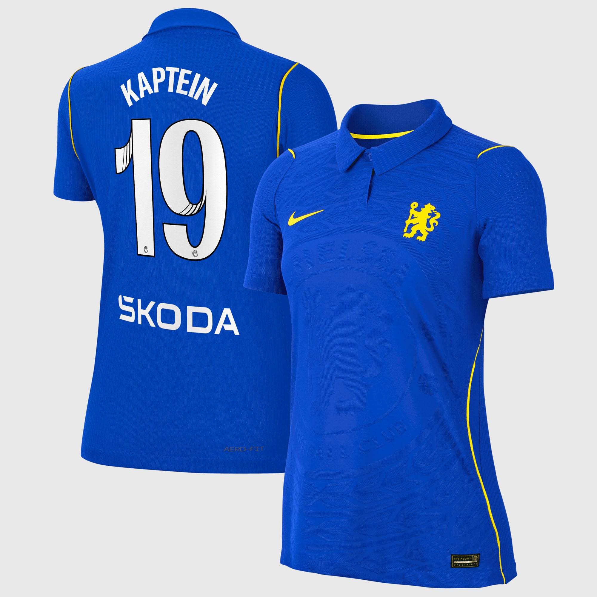 Chelsea WSL Nike Home Aero-FIT Match Shirt 2026-27 - Womens with Kaptein 19 printing, , rebel_hi-res