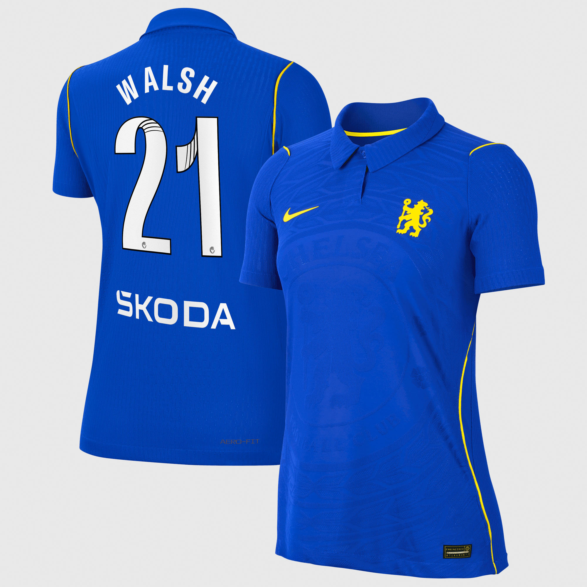 Chelsea WSL Nike Home Aero-FIT Match Shirt 2026-27 - Womens with Walsh 30 printing, , rebel_hi-res