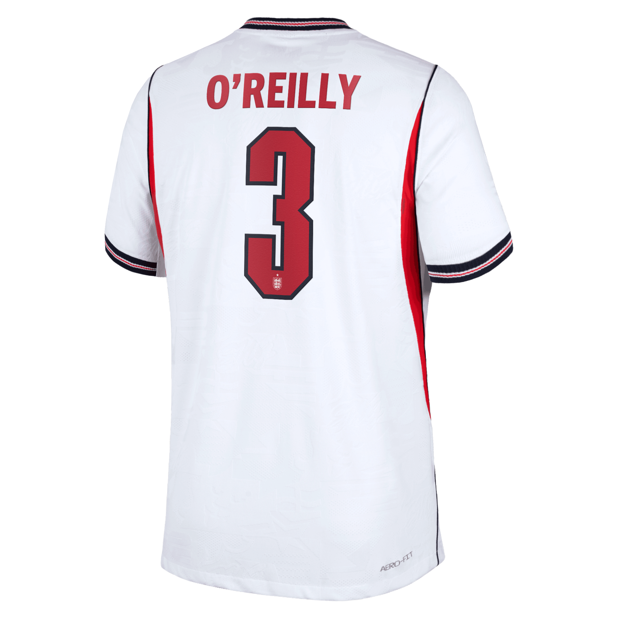 England Nike Home Aero-FIT Match Shirt 2026 with O'Reilly 3 printing, , rebel_hi-res
