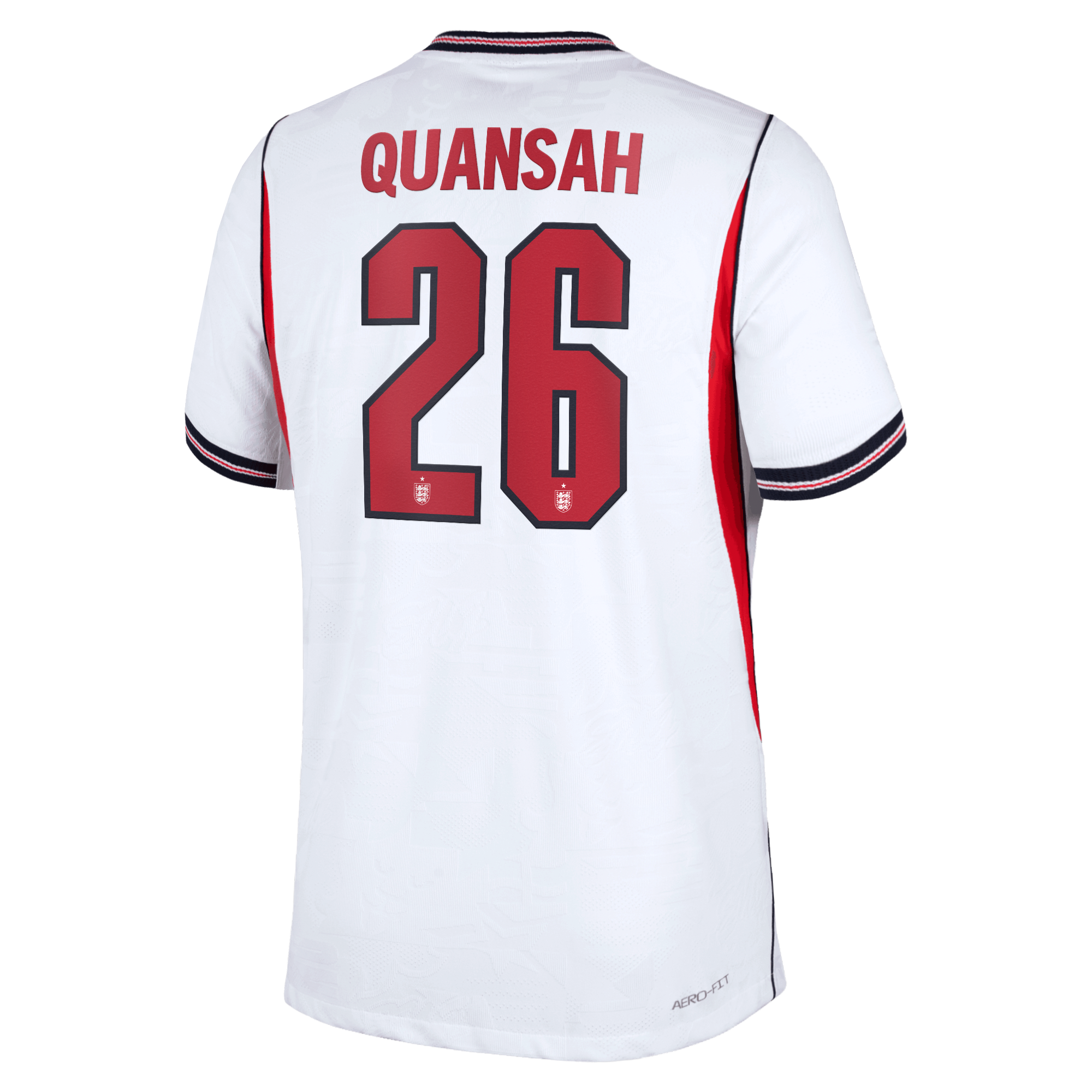 England Nike Home Aero-FIT Match Shirt 2026 with Quansah 26 printing, , rebel_hi-res