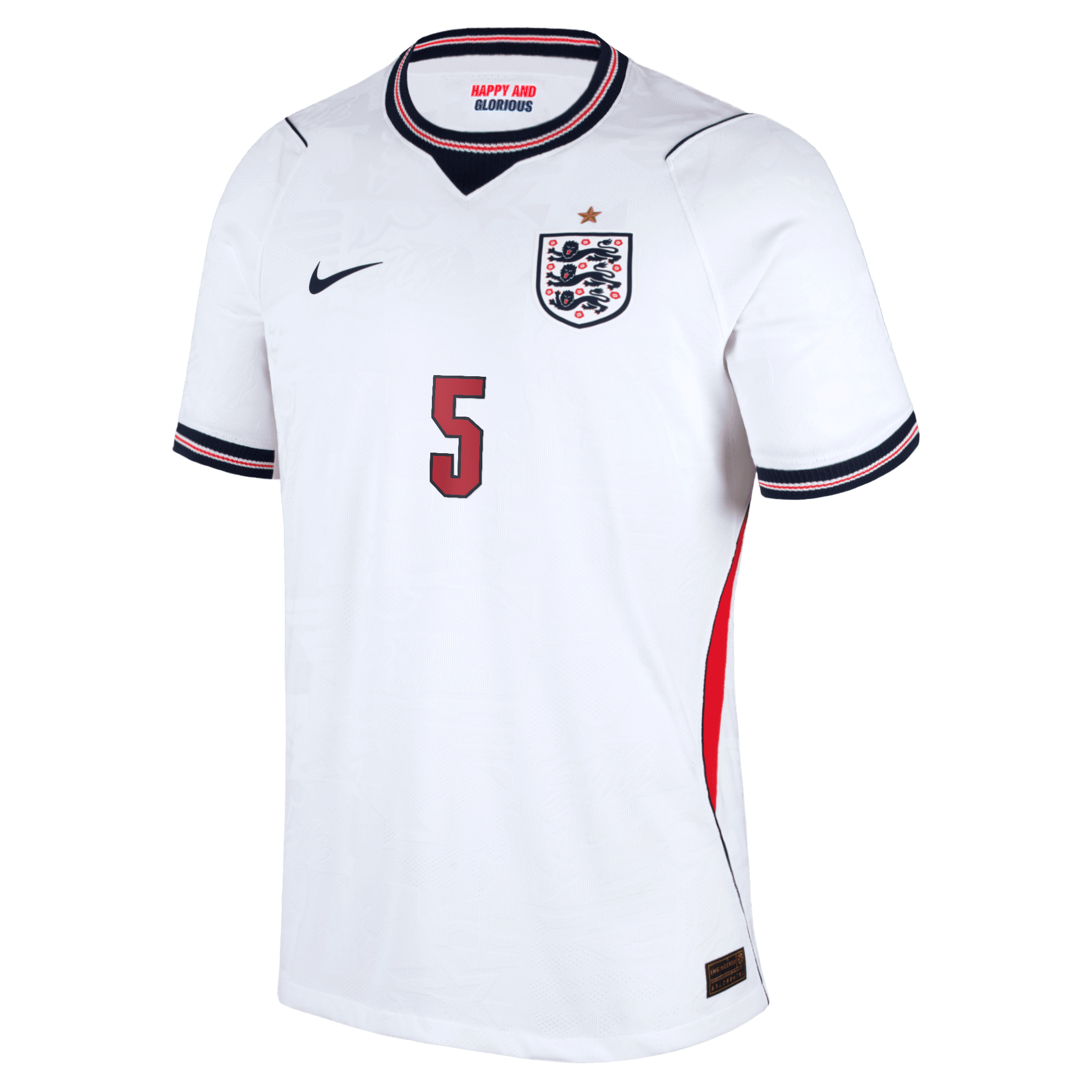 England Nike Home Aero-FIT Match Shirt 2026 with Stones 5 printing, , rebel_hi-res