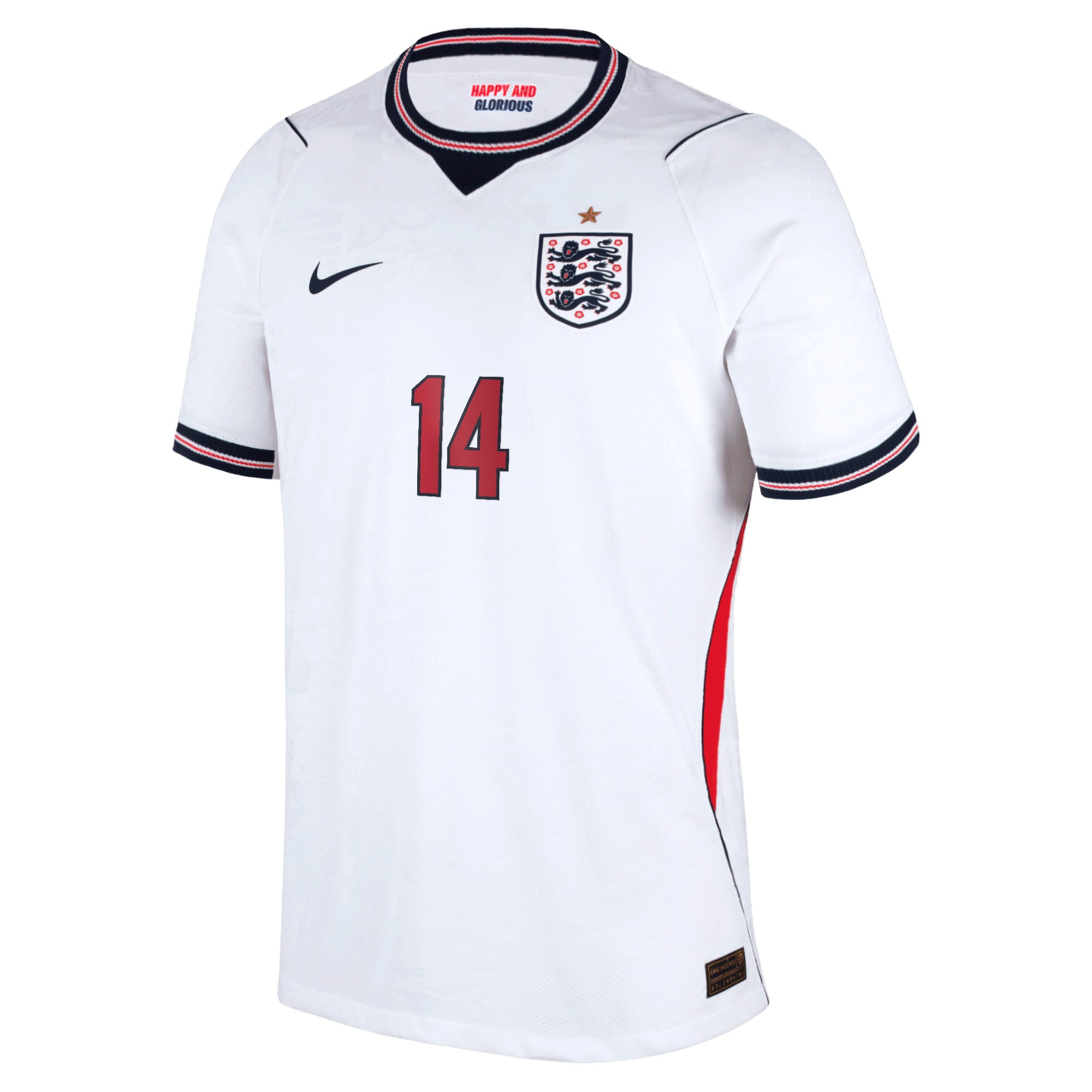 England Nike Home Aero-FIT Match Shirt 2026 with J.Henderson 14 printing, , rebel_hi-res