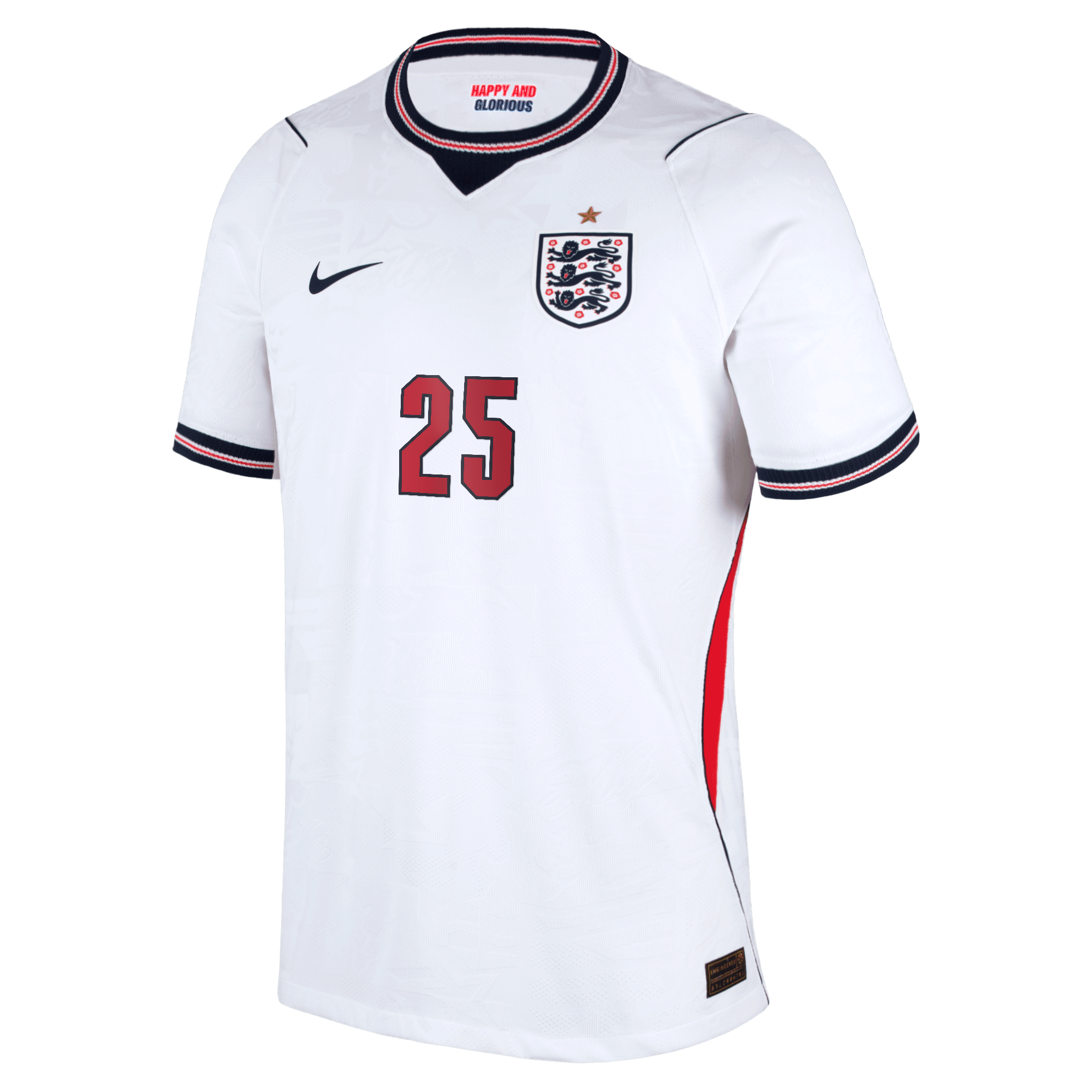 England Nike Home Aero-FIT Match Shirt 2026 with Spence 25 printing, , rebel_hi-res