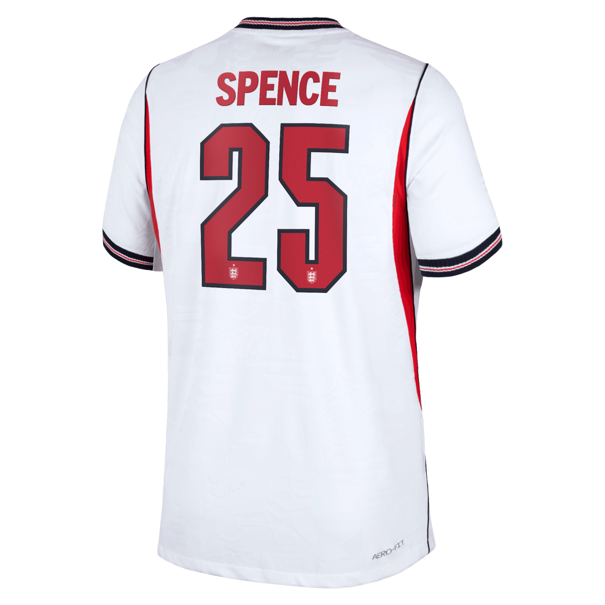 England Nike Home Aero-FIT Match Shirt 2026 with Spence 25 printing, , rebel_hi-res