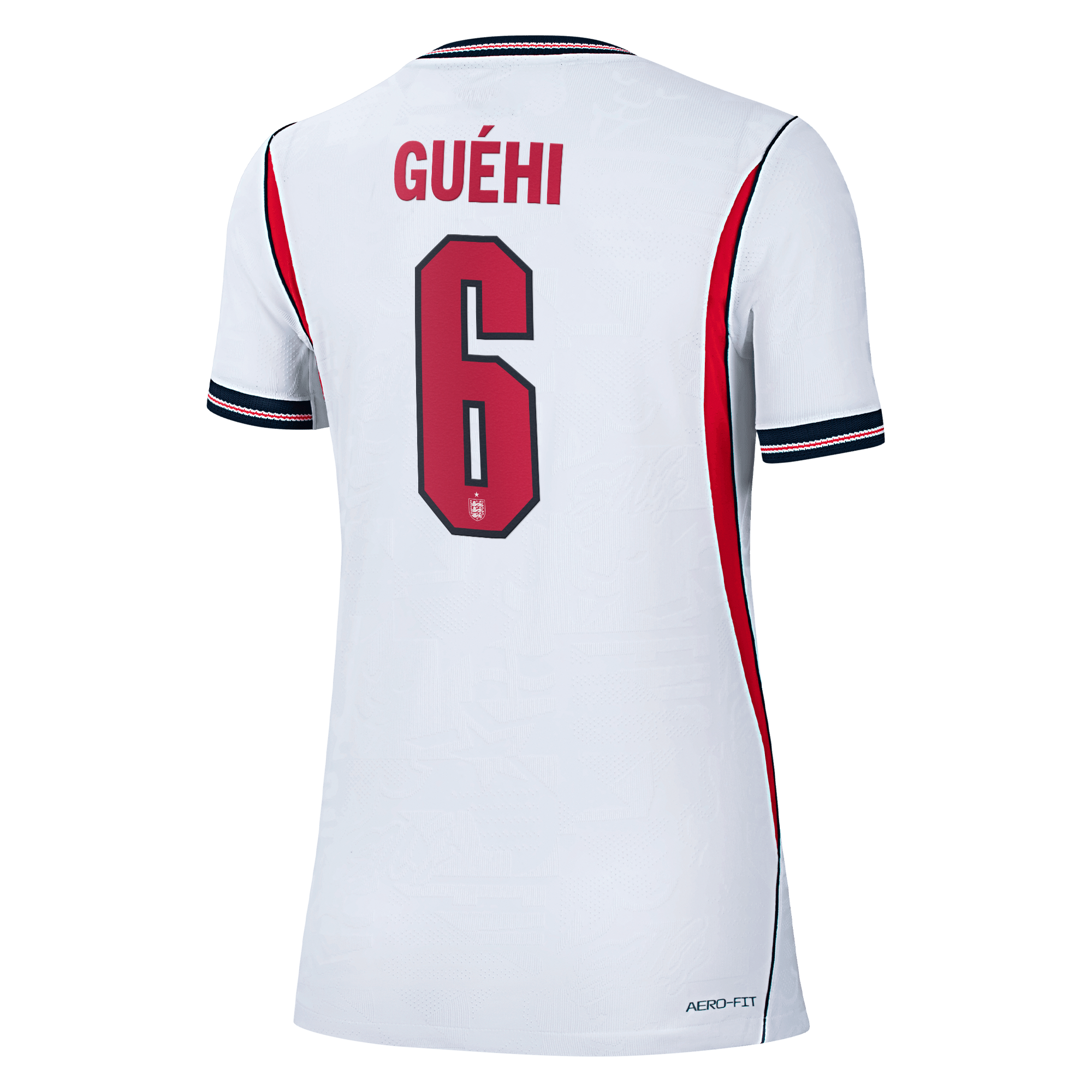England Nike Home Aero-FIT Match Shirt 2026 - Womens with Gu&eacute;hi 6 printing, , rebel_hi-res