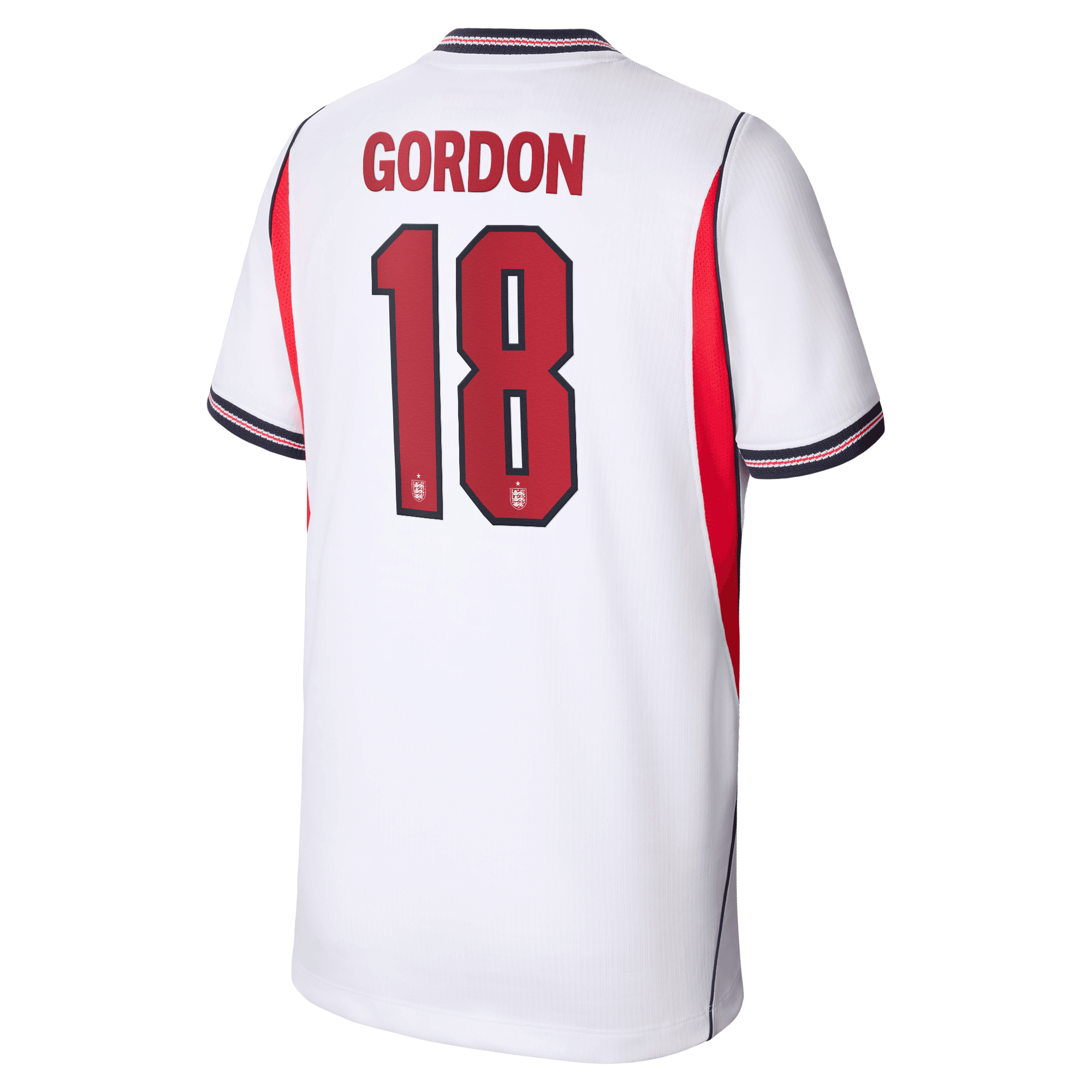 England Nike Home Stadium Shirt 2026 - Kids with Gordon 18 printing, , rebel_hi-res