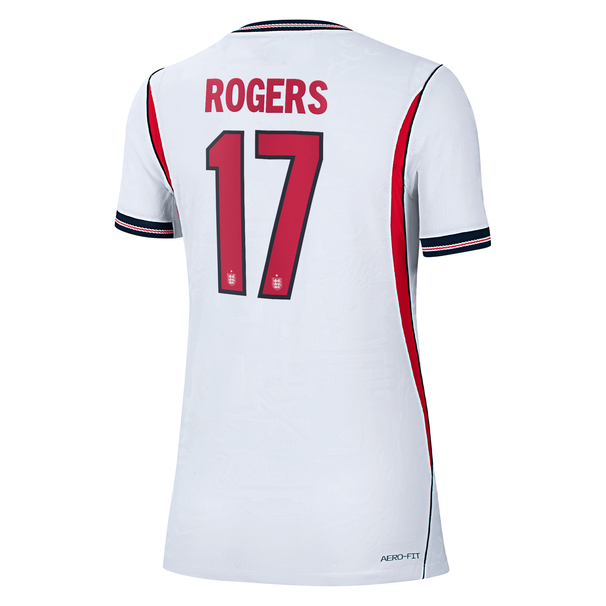 England Nike Home Aero-FIT Match Shirt 2026 - Womens with Rogers 17 printing, , rebel_hi-res