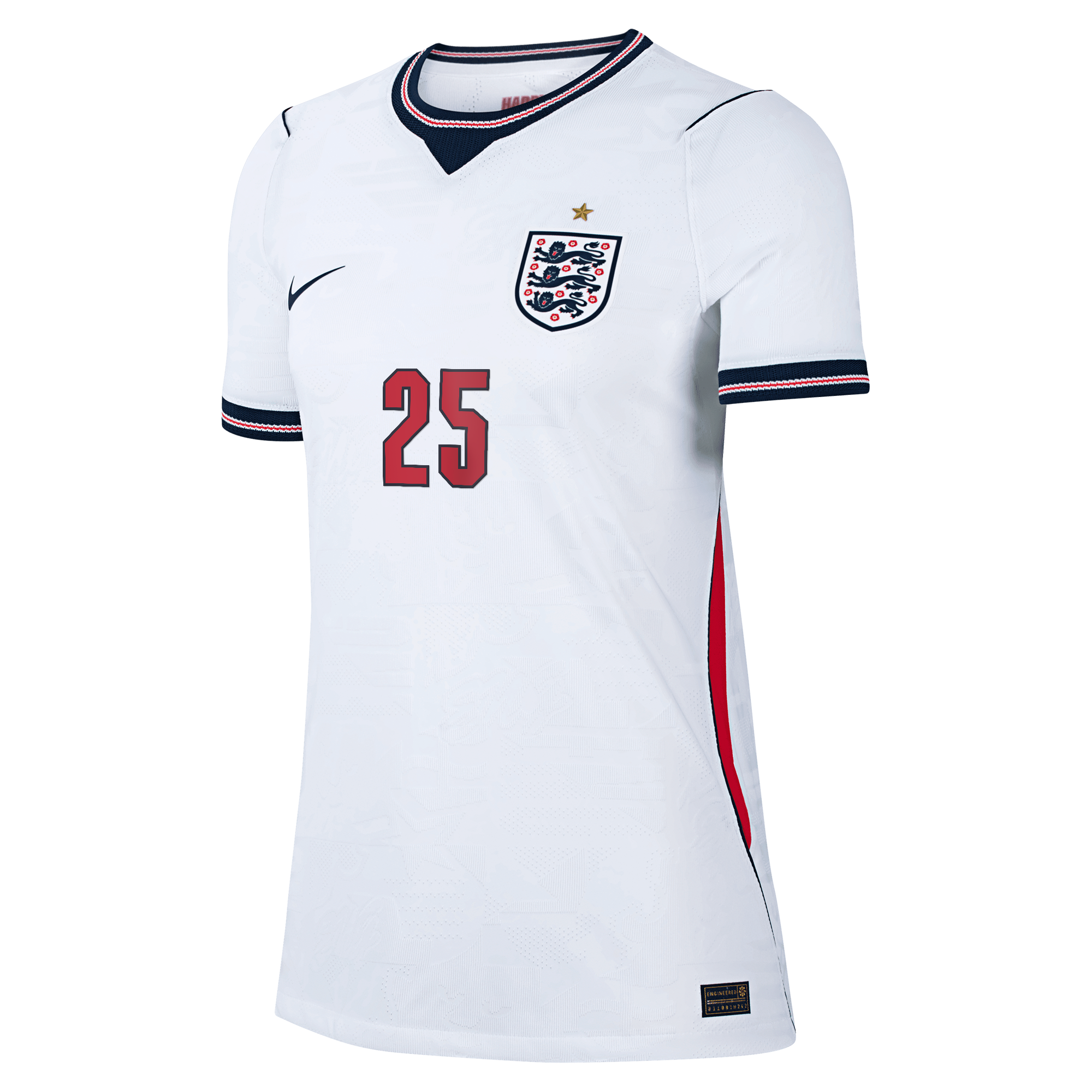 England Nike Home Aero-FIT Match Shirt 2026 - Womens with Spence 25 printing, , rebel_hi-res