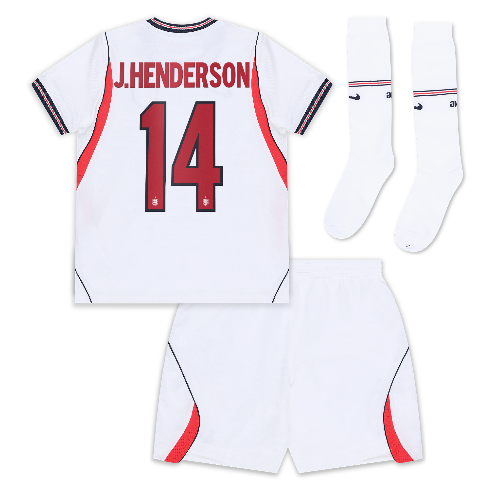 England Nike Home Stadium Mini Kit 2026 - Little Kids with J.Henderson 14 printing, , rebel_hi-res