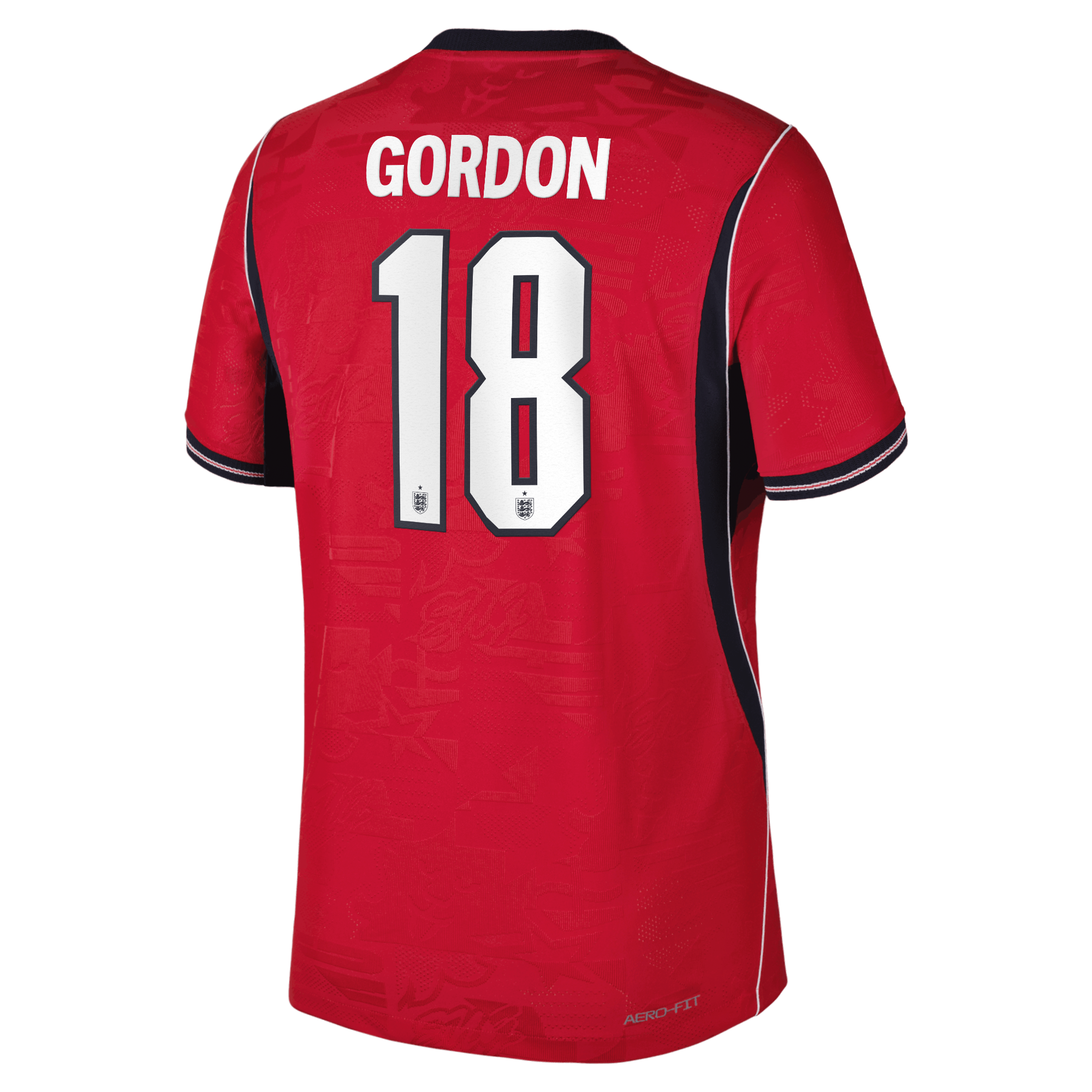 England Nike Away Aero-FIT Match Shirt 2026 with Gordon 18 printing, , rebel_hi-res