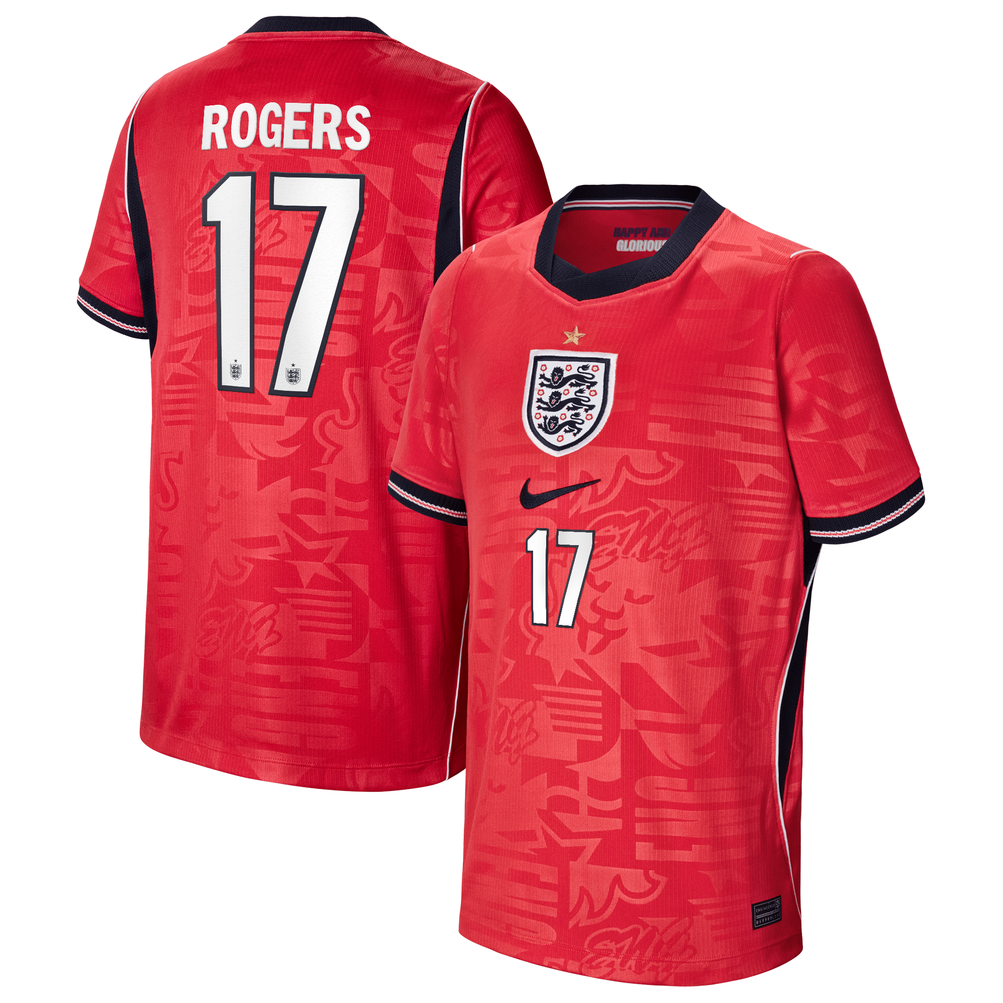 England Nike Away Stadium Shirt 2026 - Kids with Rogers 17 printing, , rebel_hi-res