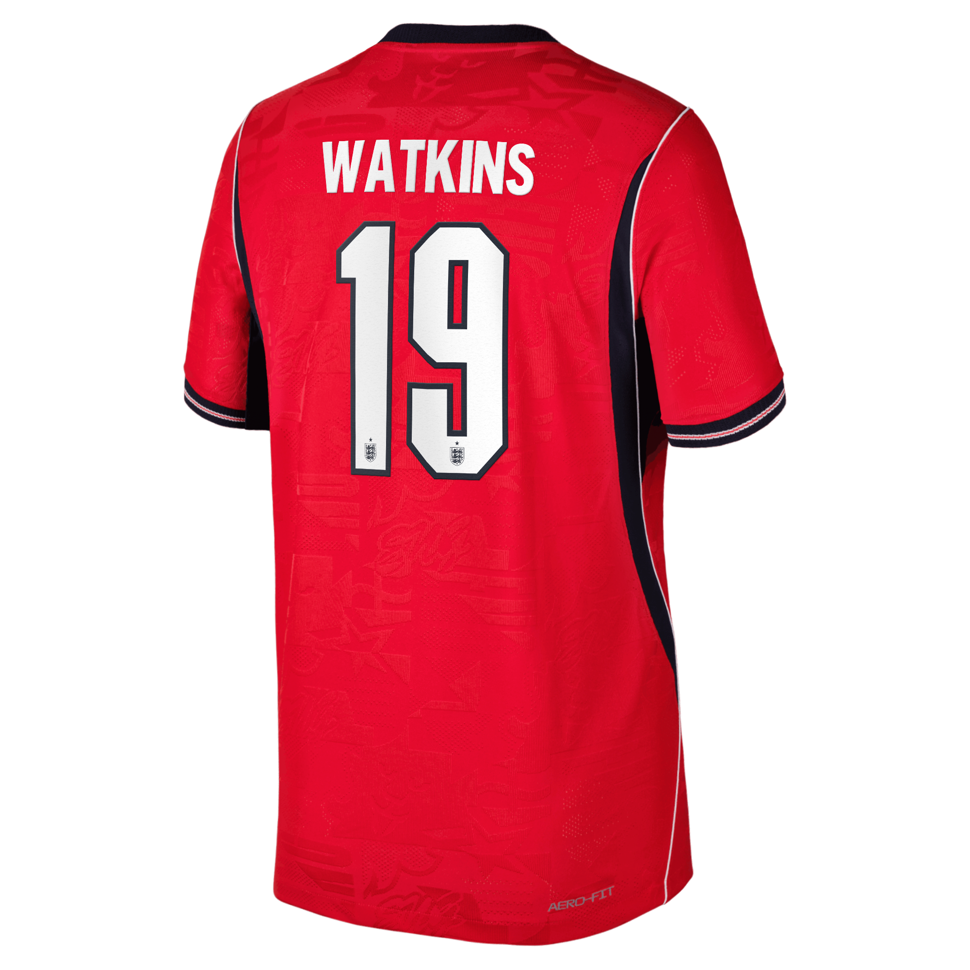 England Nike Away Aero-FIT Match Shirt 2026 - Kids with Watkins 19 printing, , rebel_hi-res