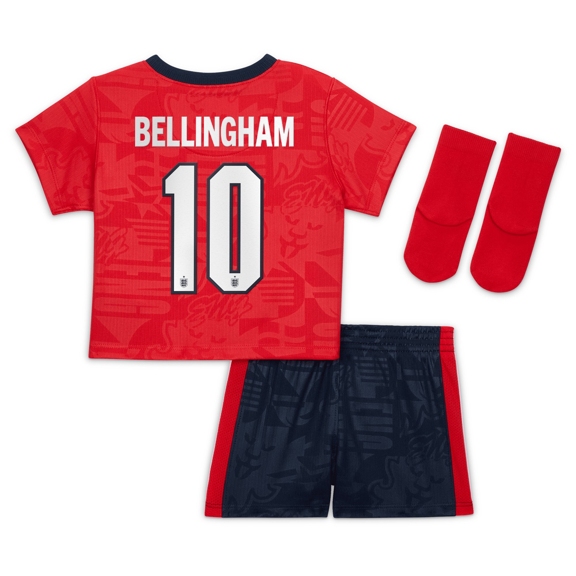 England Nike Away Stadium Mini Kit 2026 - Infants with Bellingham 10 printing, , rebel_hi-res
