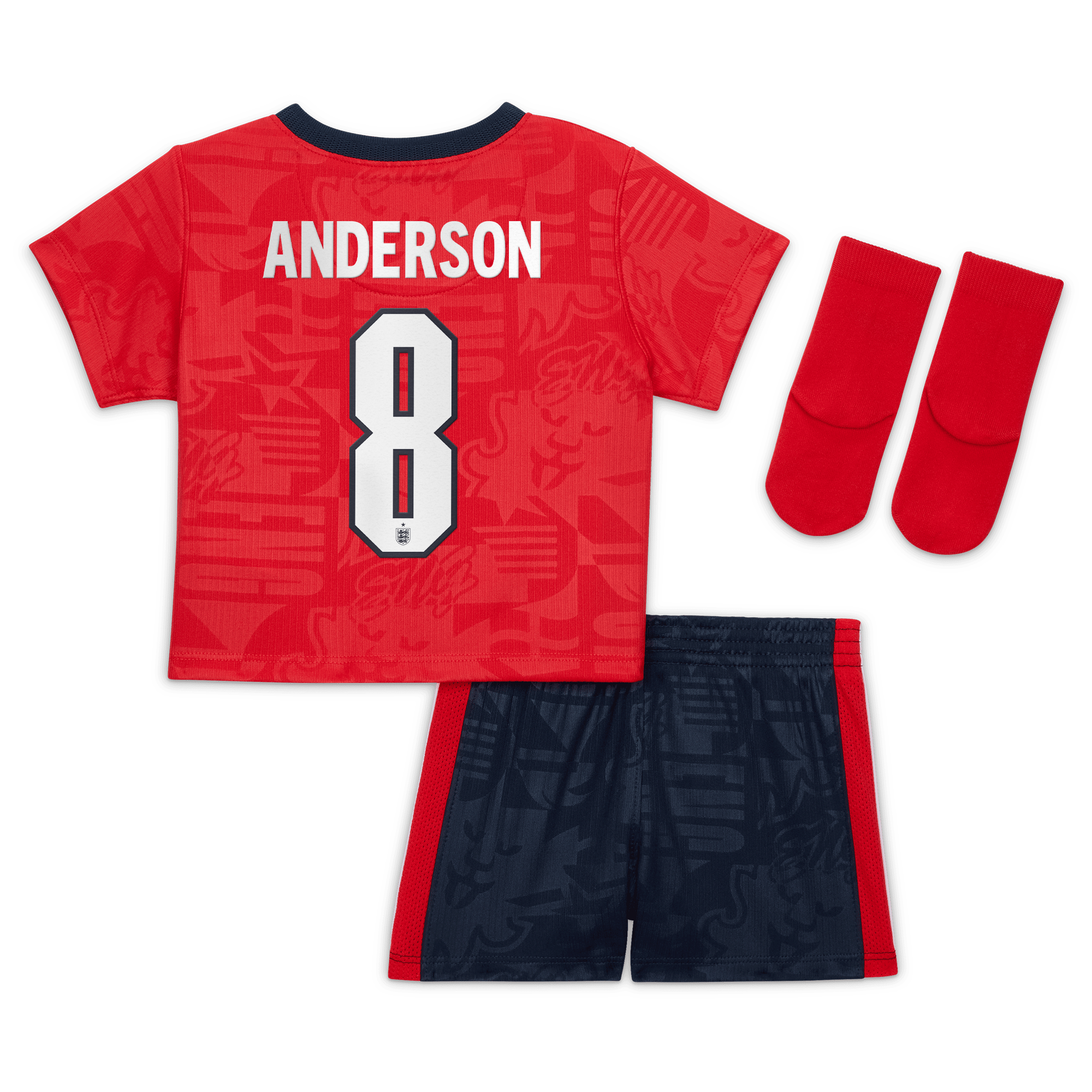 England Nike Away Stadium Mini Kit 2026 - Infants with Anderson 8 printing, , rebel_hi-res