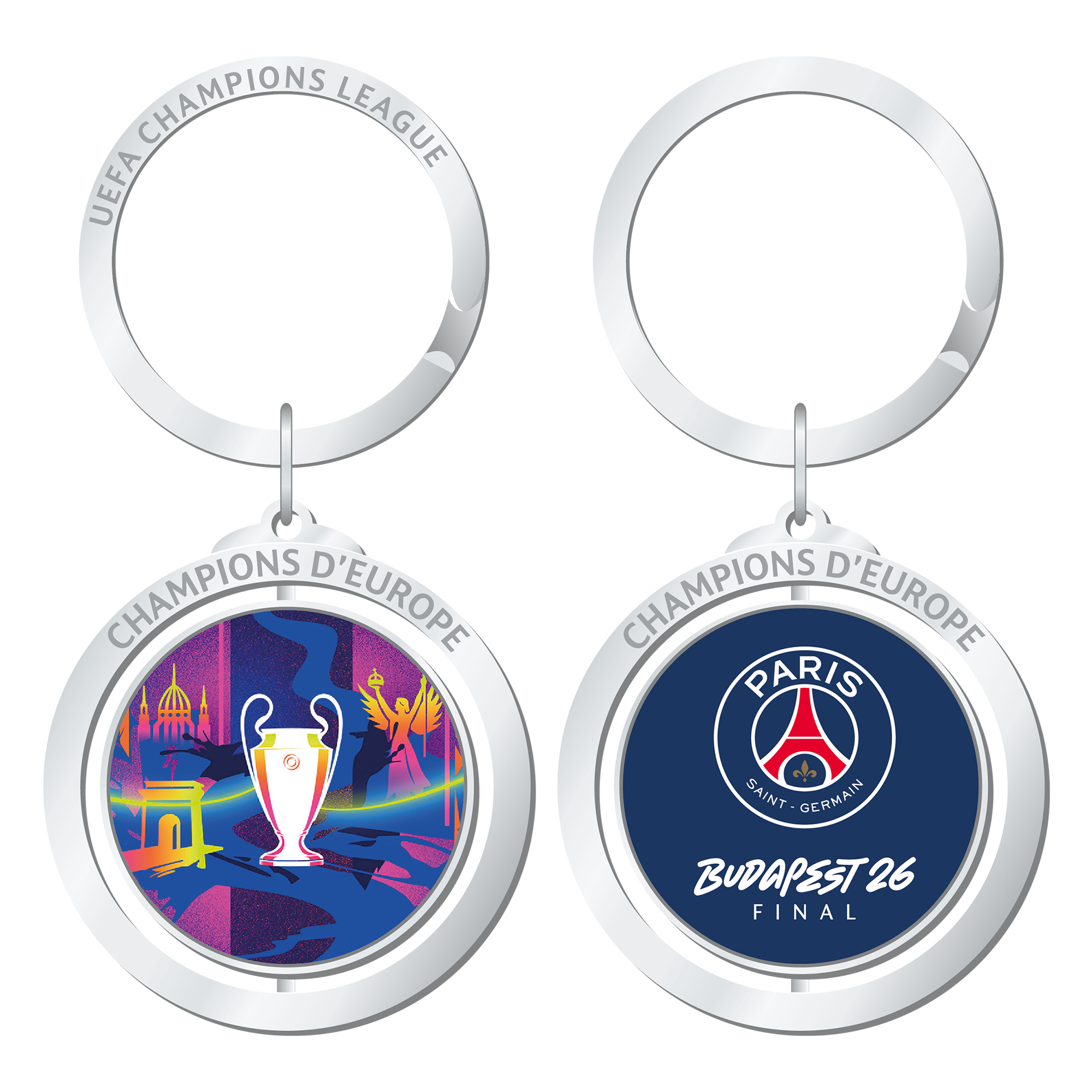 PSG UCL Champions 2026 Spinner Keyring, , rebel_hi-res