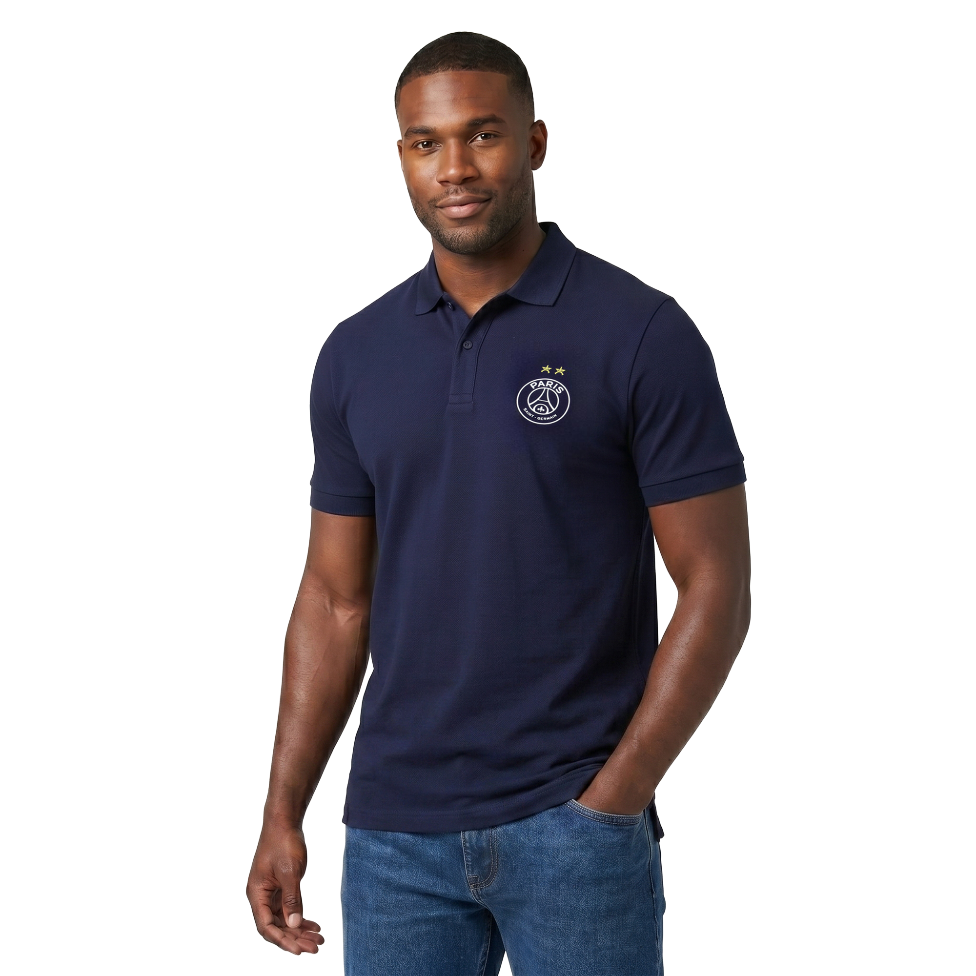 PSG Eiffel 2 Star Graphic Polo Shirt - French Navy, , rebel_hi-res