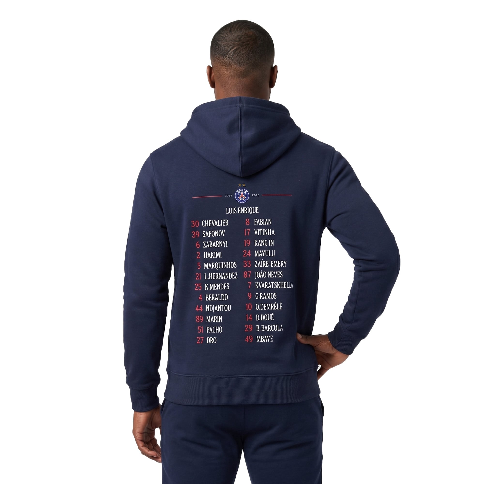 PSG European Champions Roster Graphic Hoodie - Navy, , rebel_hi-res