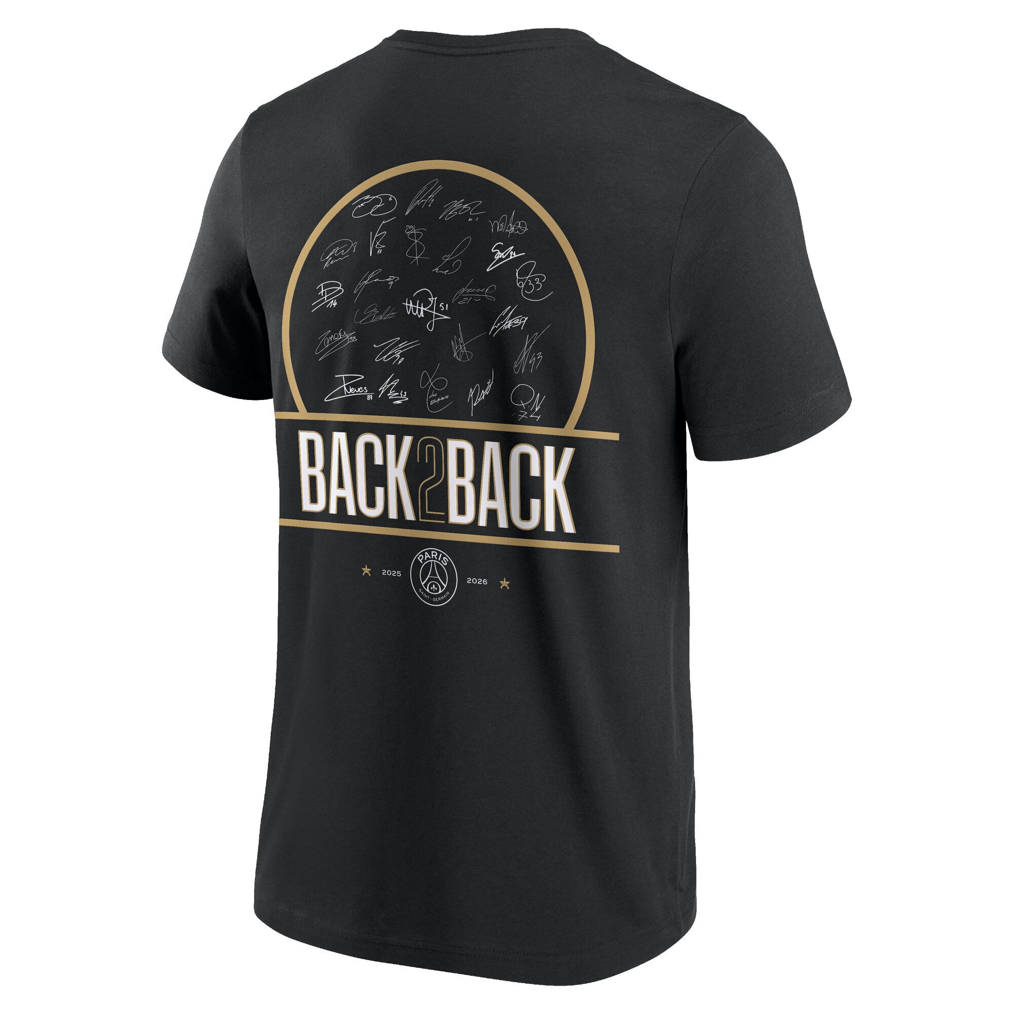 PSG European Champions Signature Roster Graphic T-Shirt - Black, , rebel_hi-res